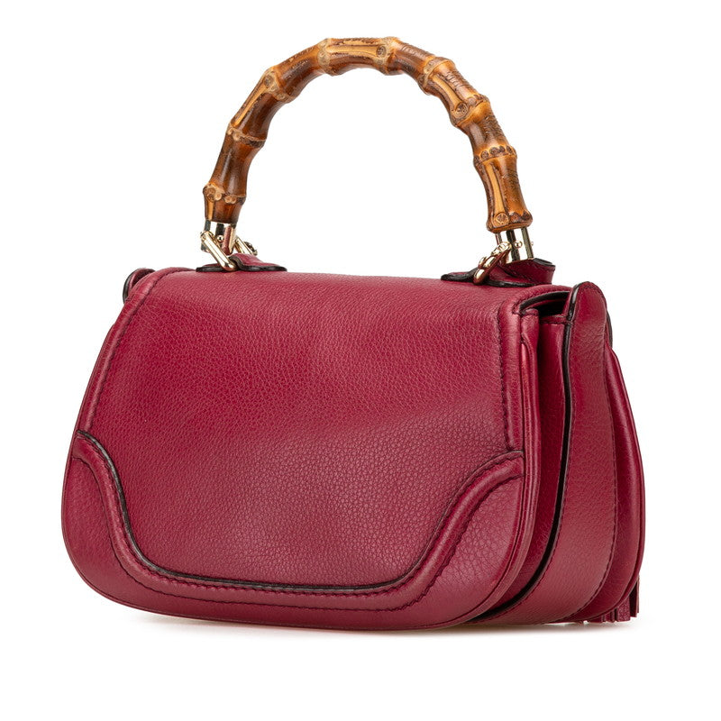 Gucci New Bamboo 2Way Bag Leather Travel Bag