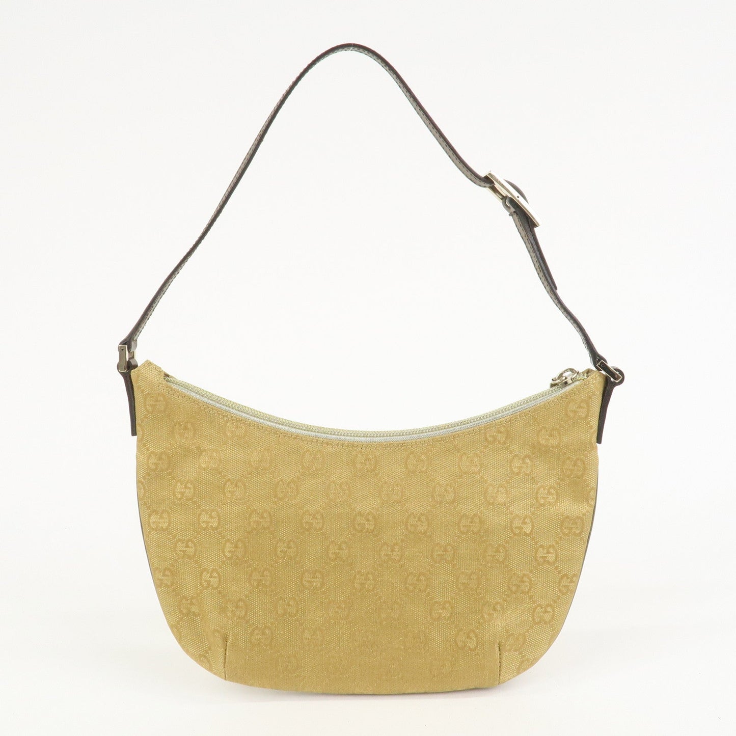 GUCCI GG Canvas Leather Shoulder Bag Hand Bag Gold 005?0813