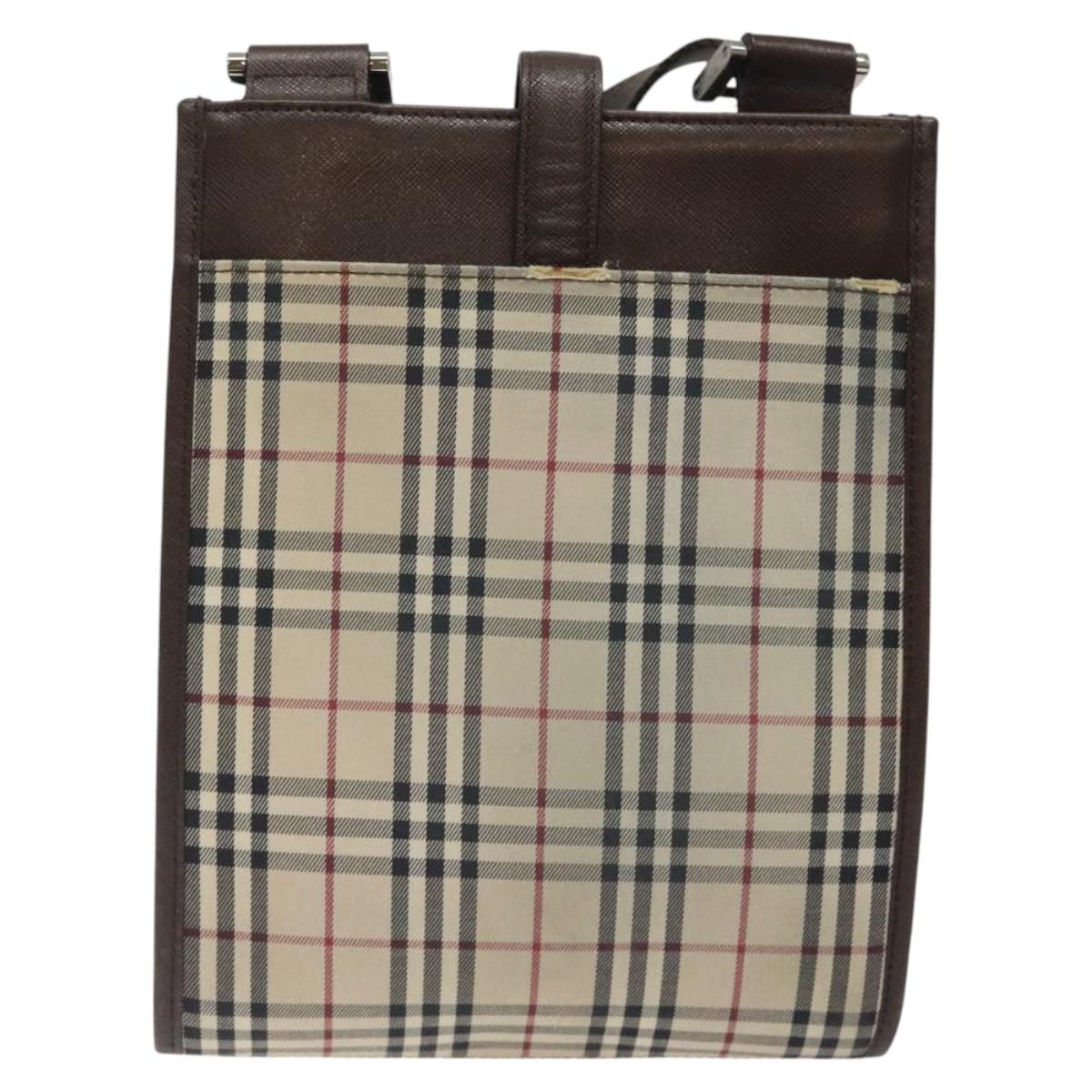 Burberry Nova Check Shoulder Bag Canvas Beige Shoulder Bag 41