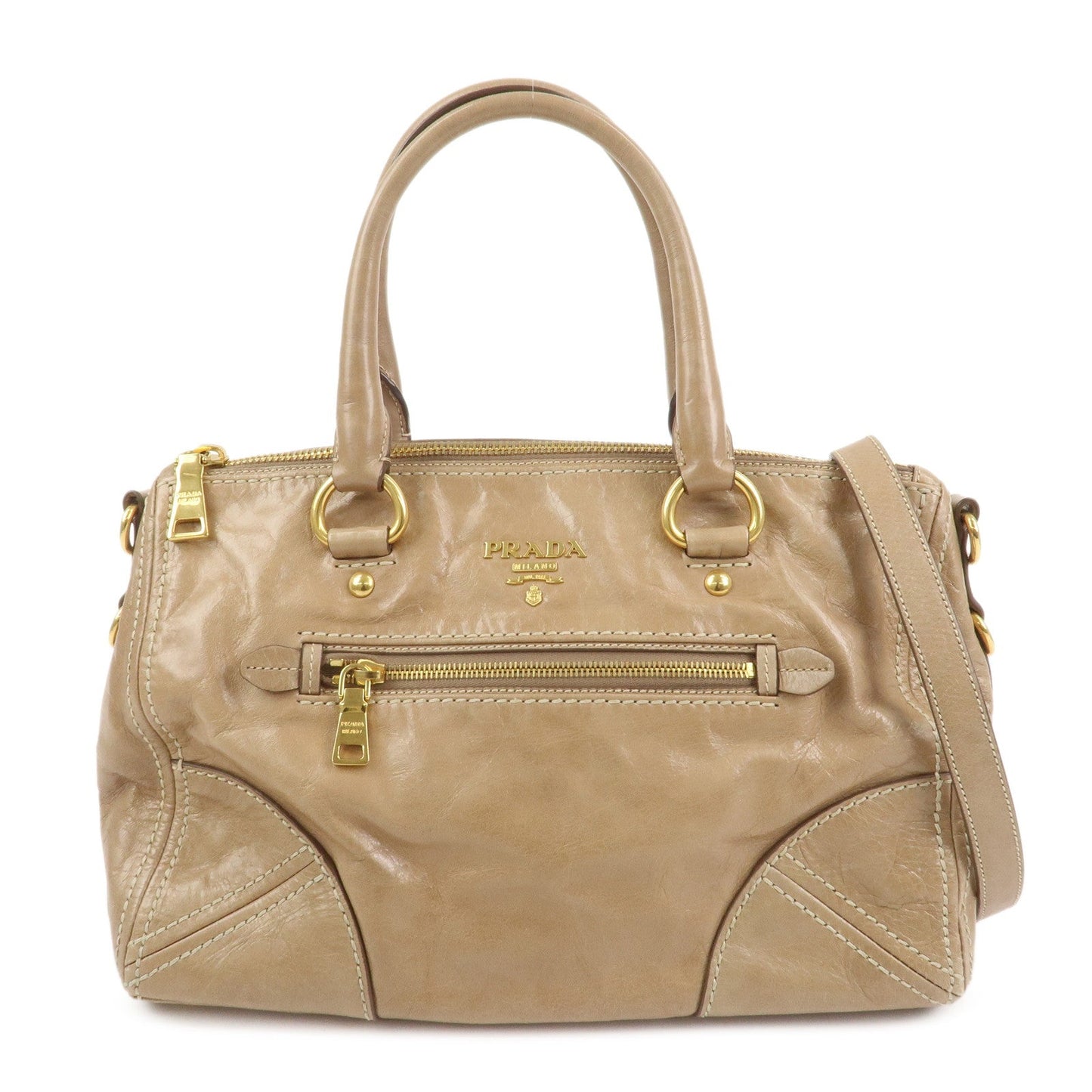 Shoulder Bag 2Way Bag Hand Bag Light Leather Brown