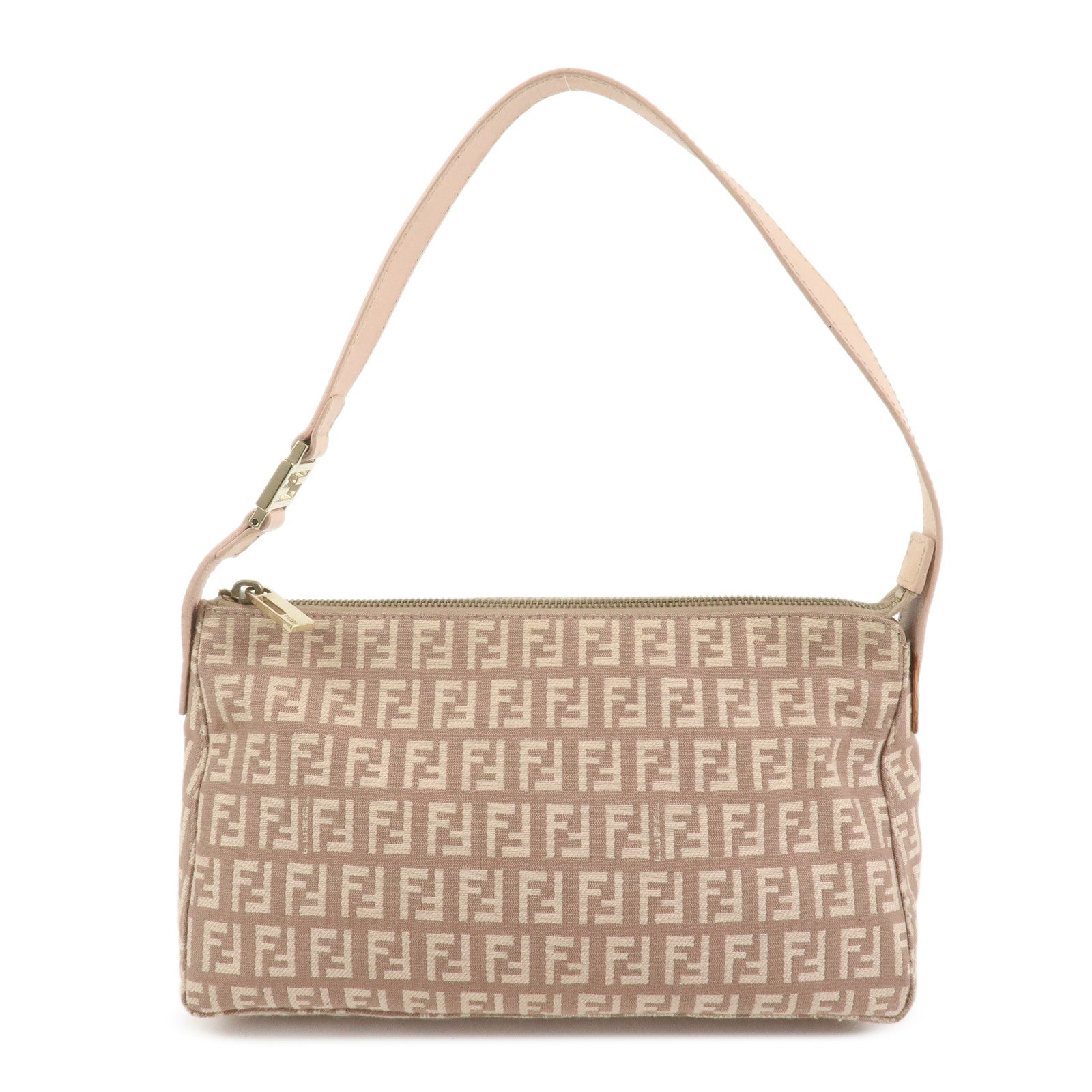 Shoulder Bag Zucchino Shoulder Hand Bag Leather Canvas Beige