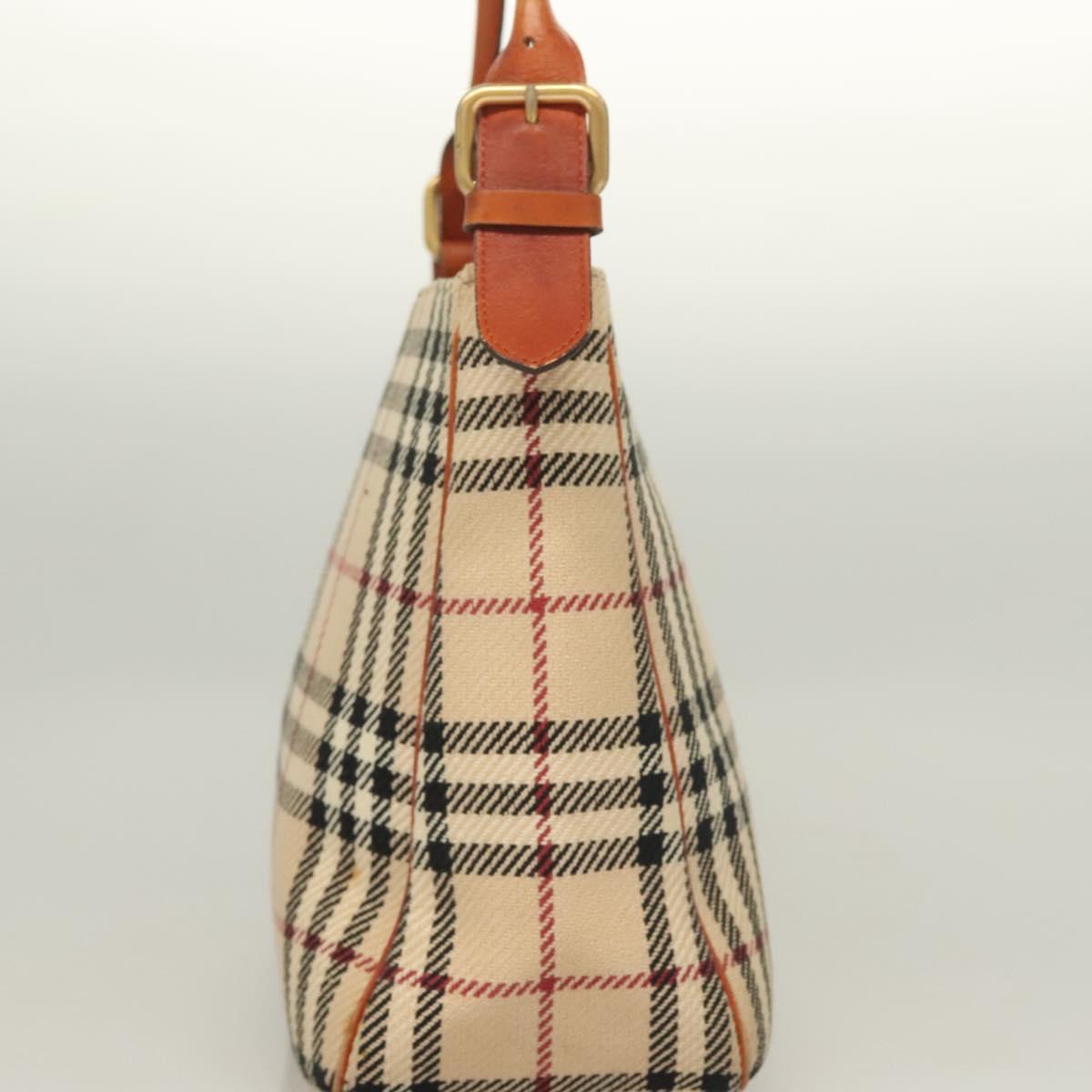 Burberry Nova Check Wool Shoulder Bag Beige Shoulder Bag 4