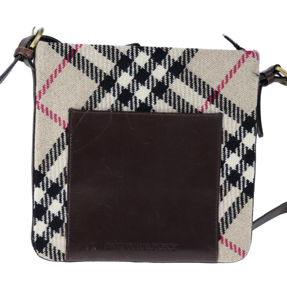 Burberry Nova Check Shoulder Bag Canvas Beige Shoulder Bag 82
