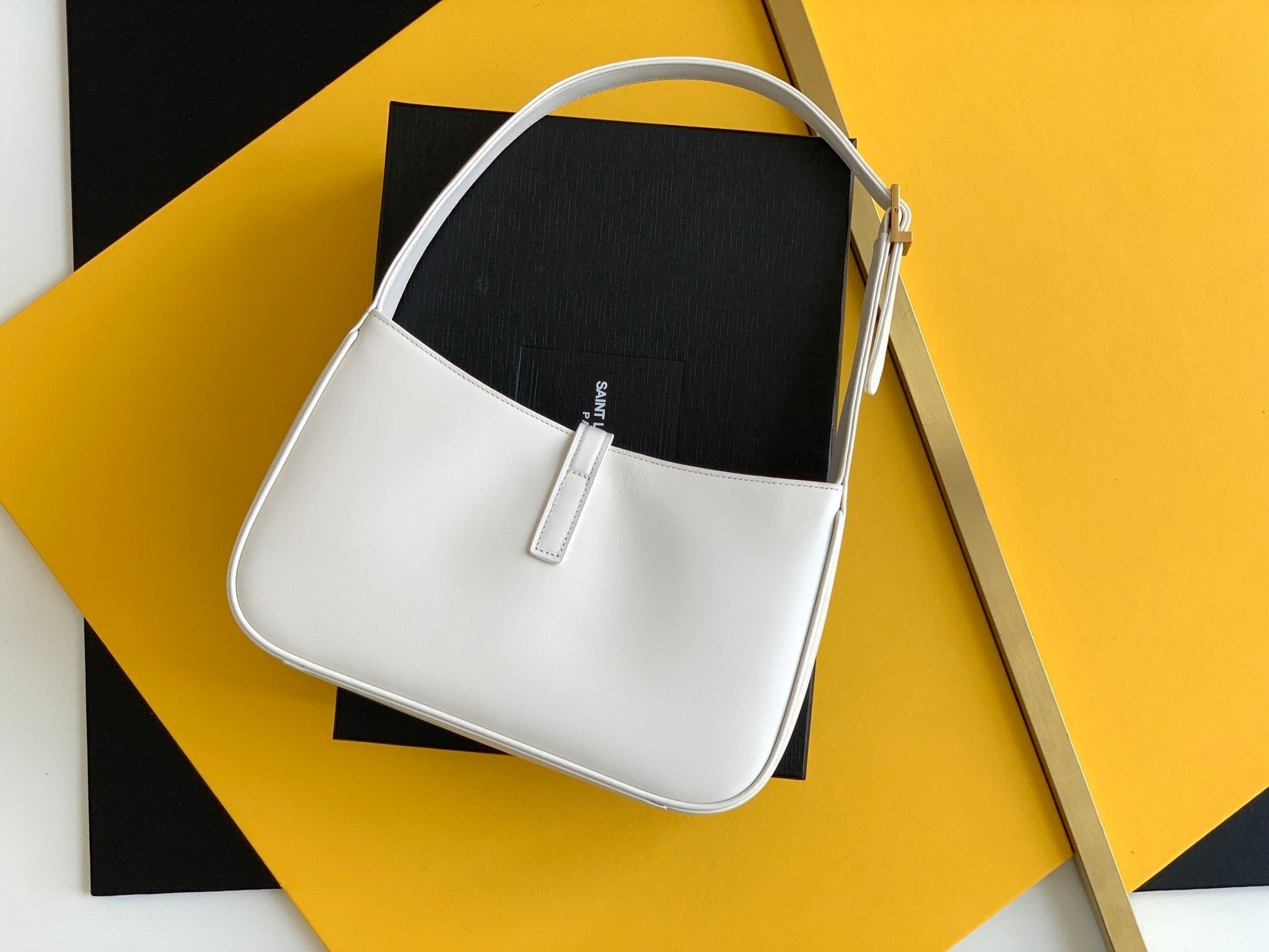 YSL Saint Laurent YSL Top Quality Le Hobo Bag Material White Shoulder Bag