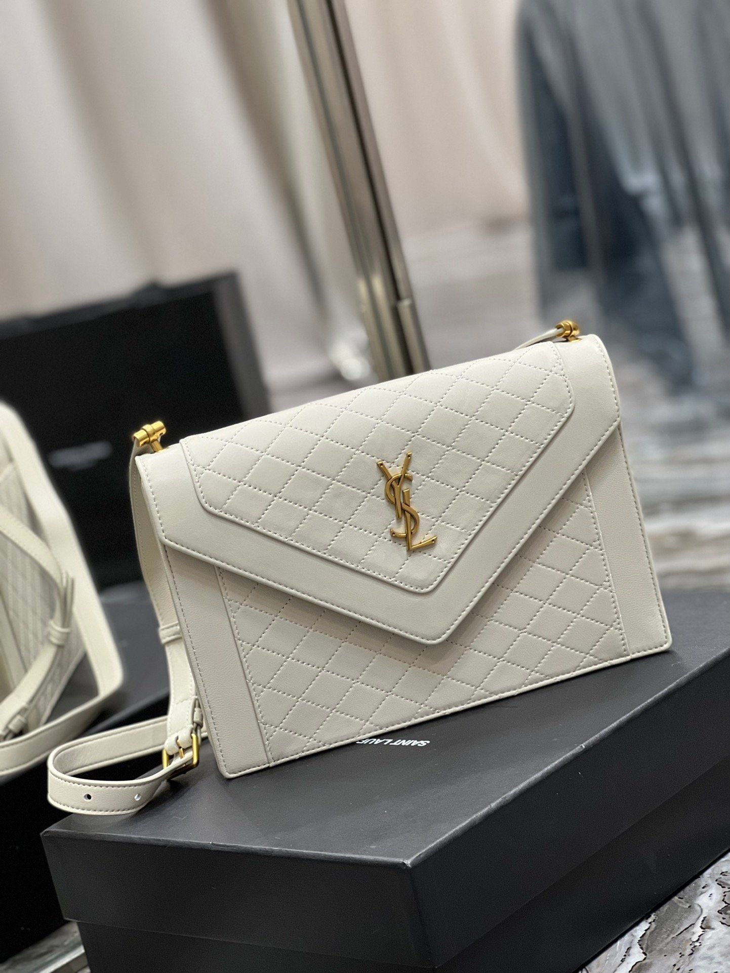 YSL Saint Laurent Ysl Saint Laurent Gaby Satchel Bag In White