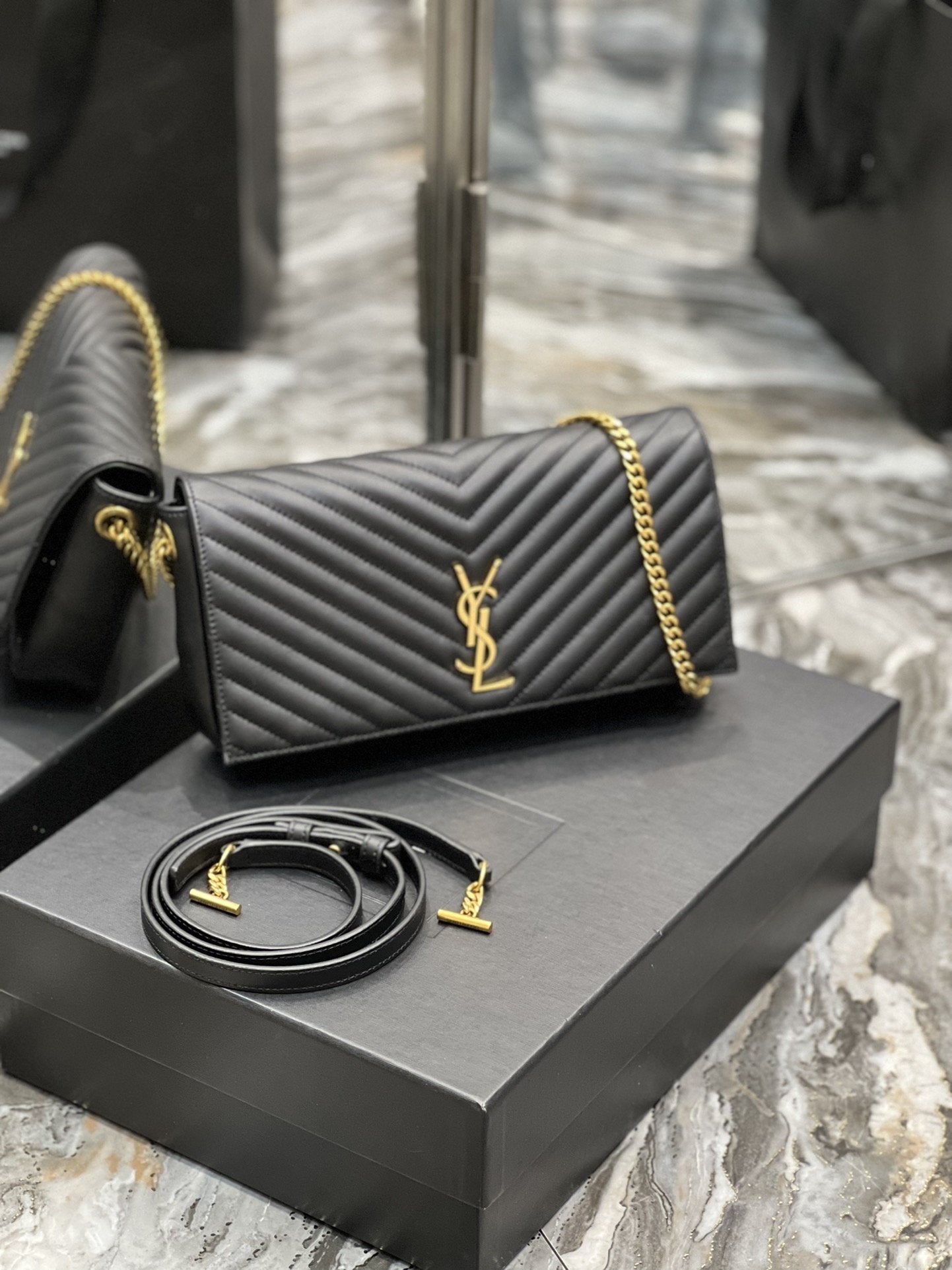 YSL Saint Laurent Ysl Saint Laurent Kata 99 Chain Bag Black Travel Bag