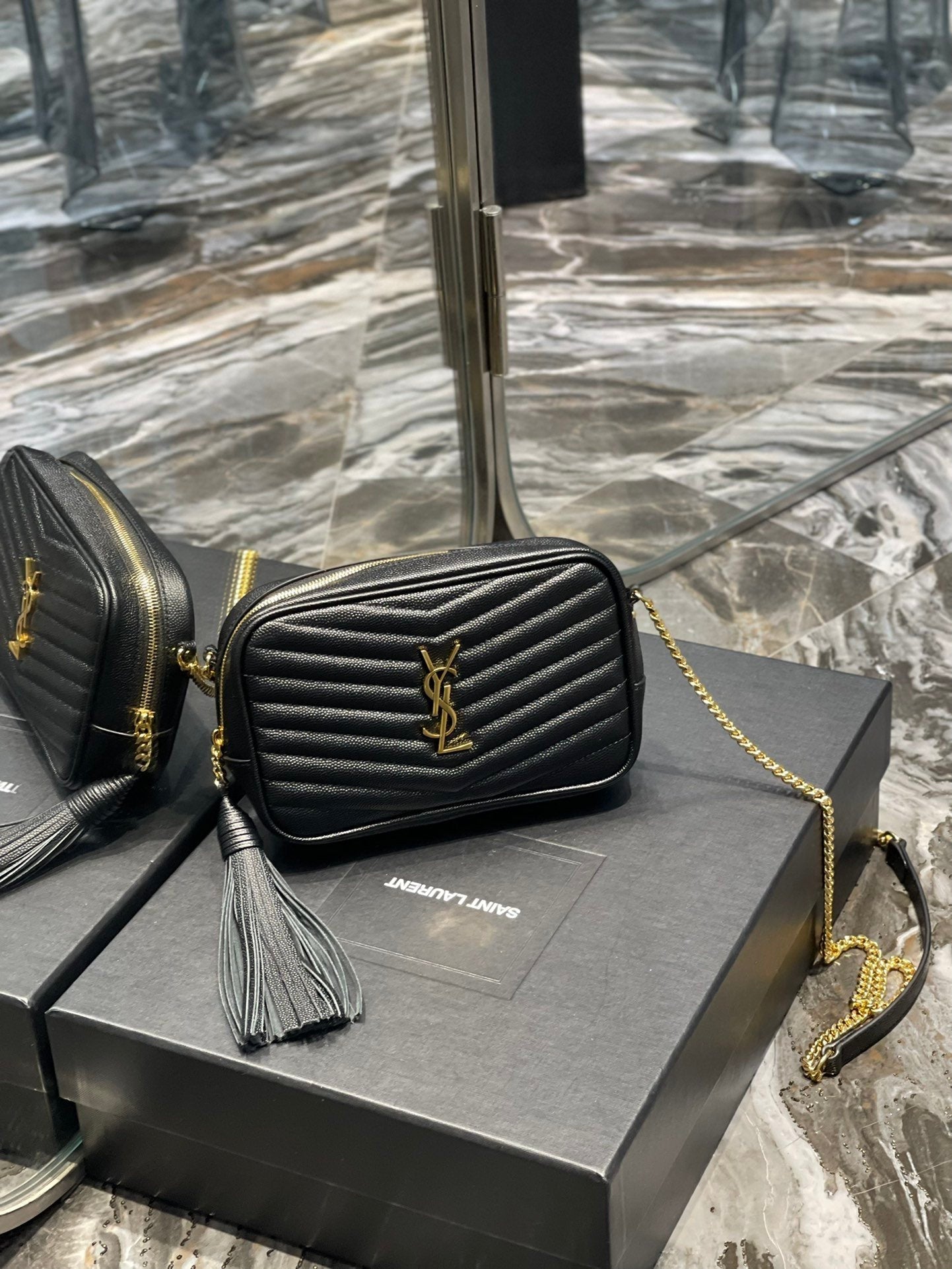 YSL Saint Laurent Lou Handbag Quilted Mini Travel Bag Hardware For Women