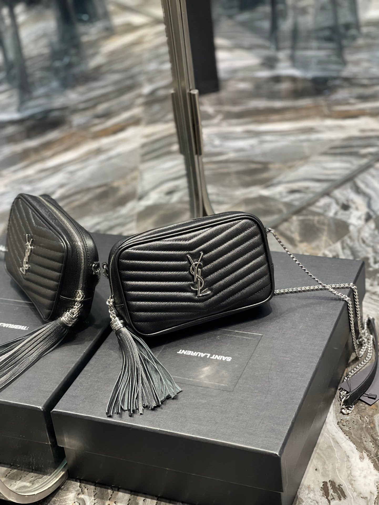 YSL Saint Laurent Lou Handbag Quilted Mini Travel Bag 3