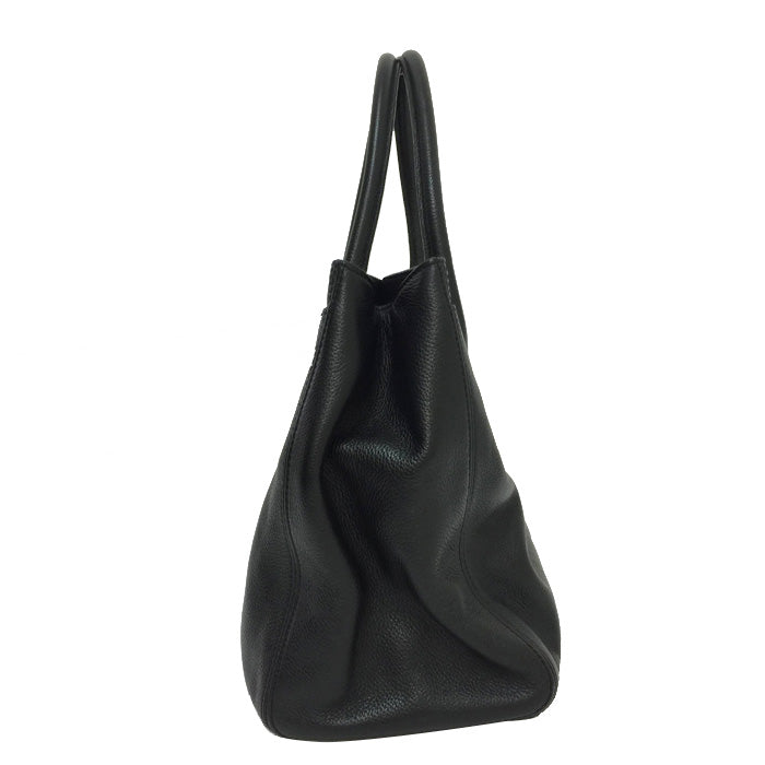 Chanel Caviar Skin Executive 2way Tote Bag Black