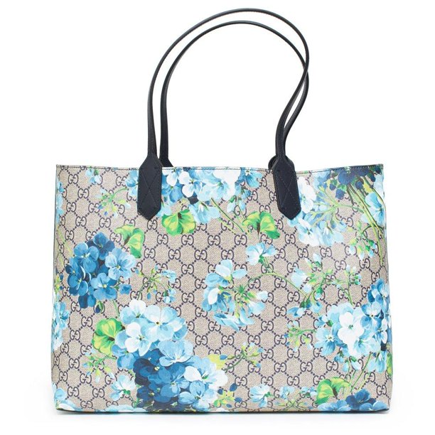 Gucci Blooms Reversible Blue Tote Bag