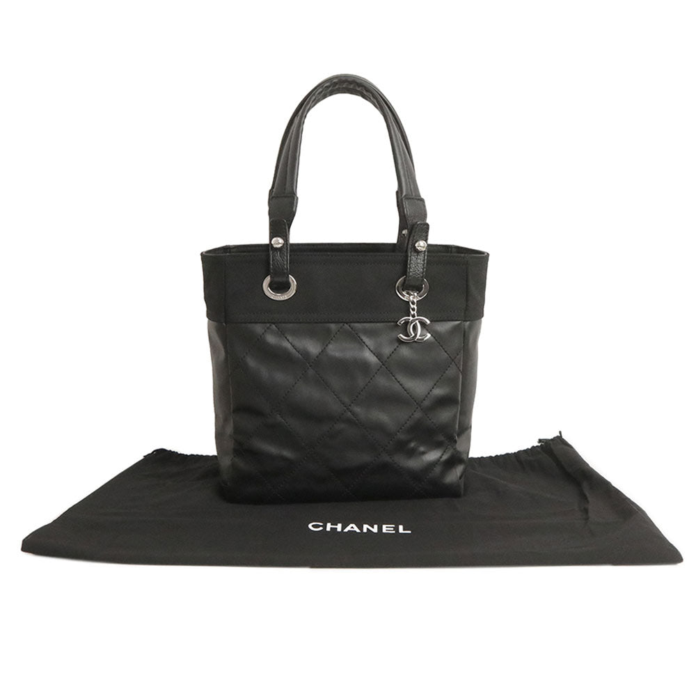 Chanel Paris Biarritz PM Cocomark Tote Bag Calfskin Leather