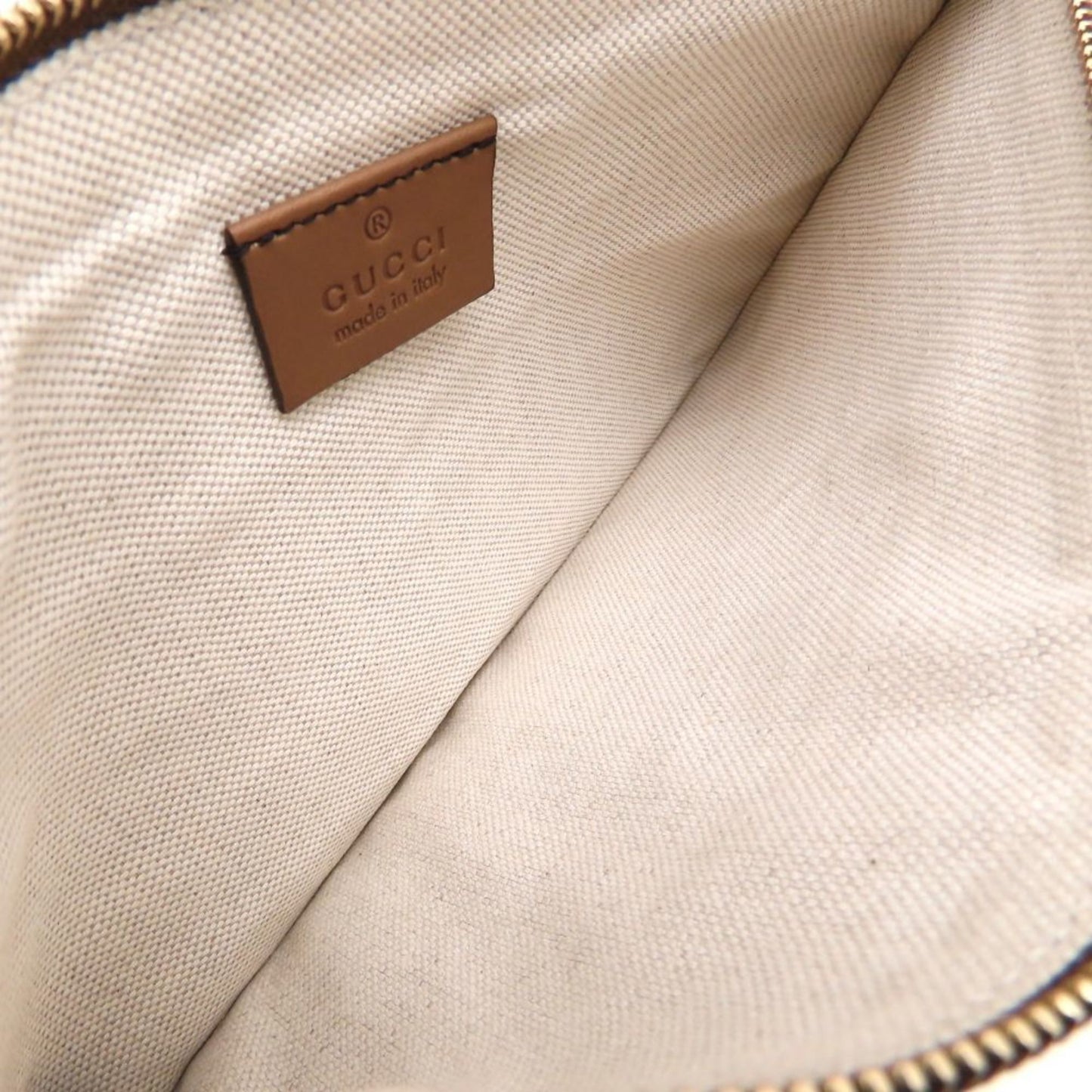 Gucci Gg Canvas Beige Brown Gg Canvas Leather Tote Bag