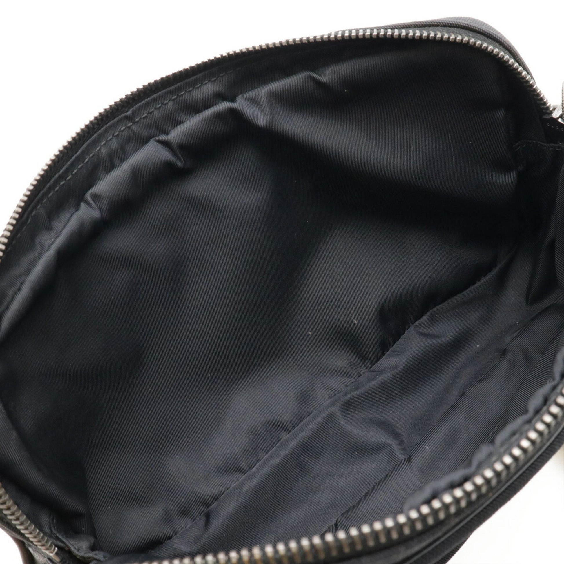 Gucci Black Nylon Canvas Leather Fanny Pack Pouch