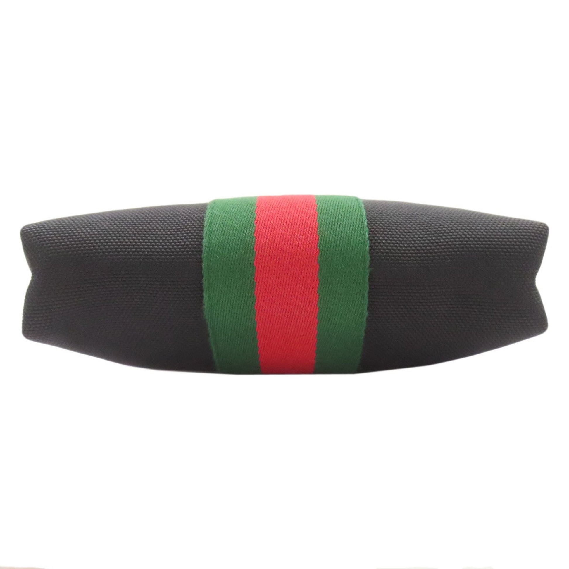 Gucci Sherry Line Black Canvas Shoulder Bag