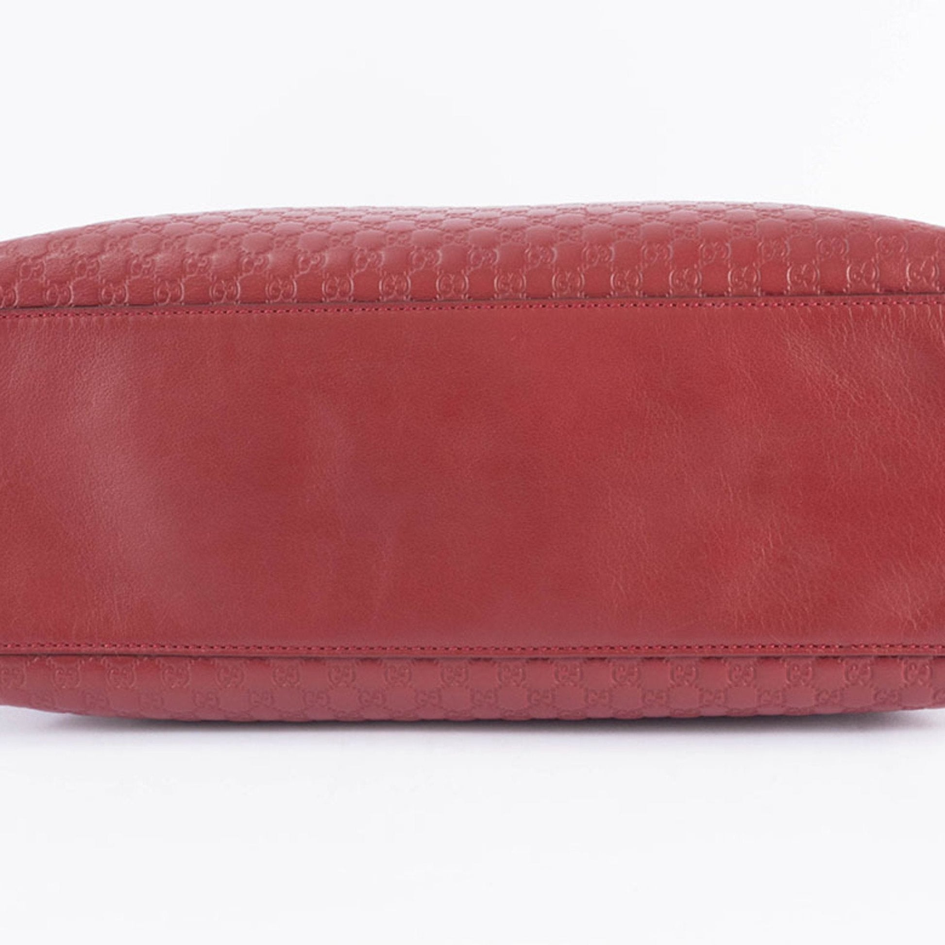 Gucci Microguccissima Red Color Leather Shoulder Bag