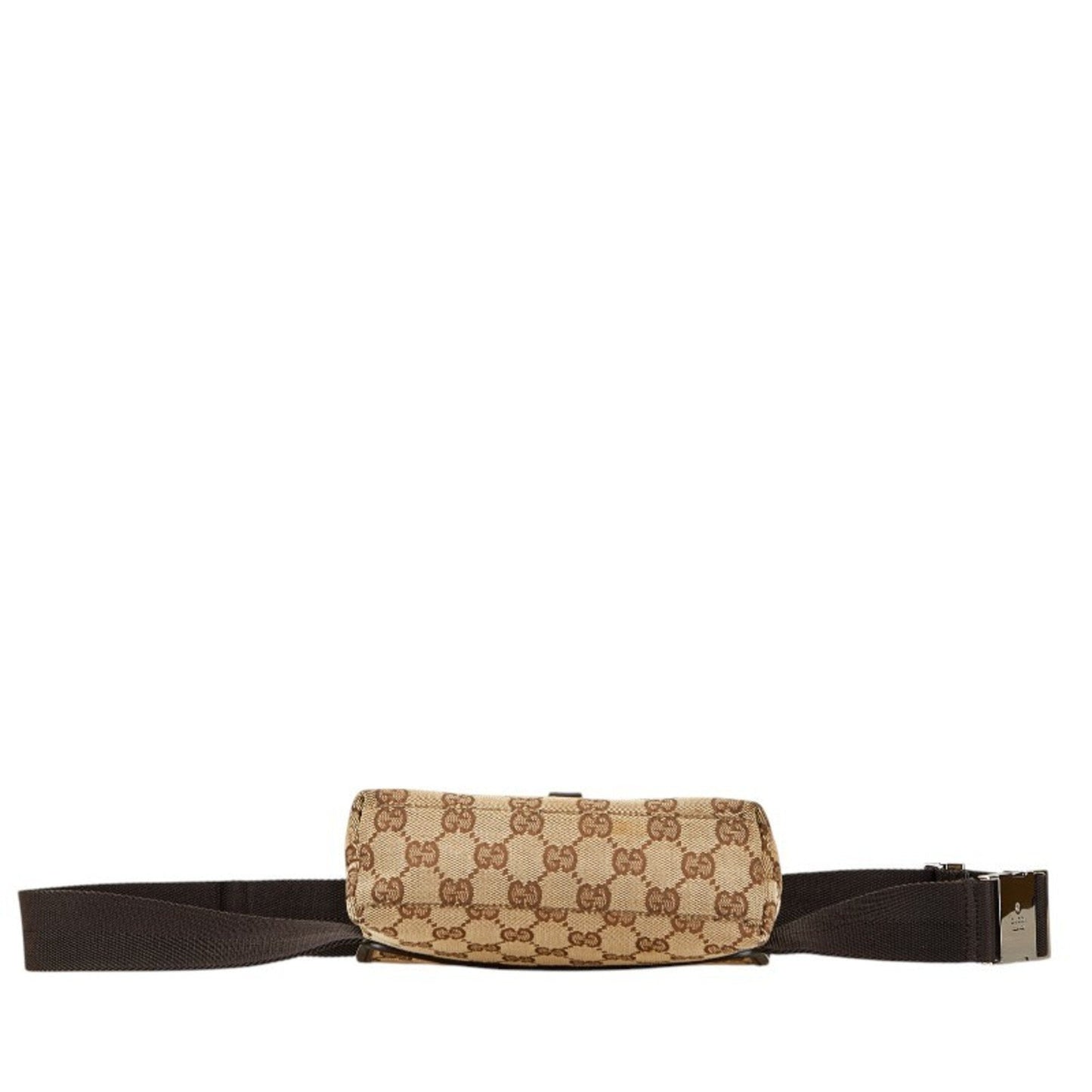 Gucci Beige Brown Canvas Leather Fanny Pack
