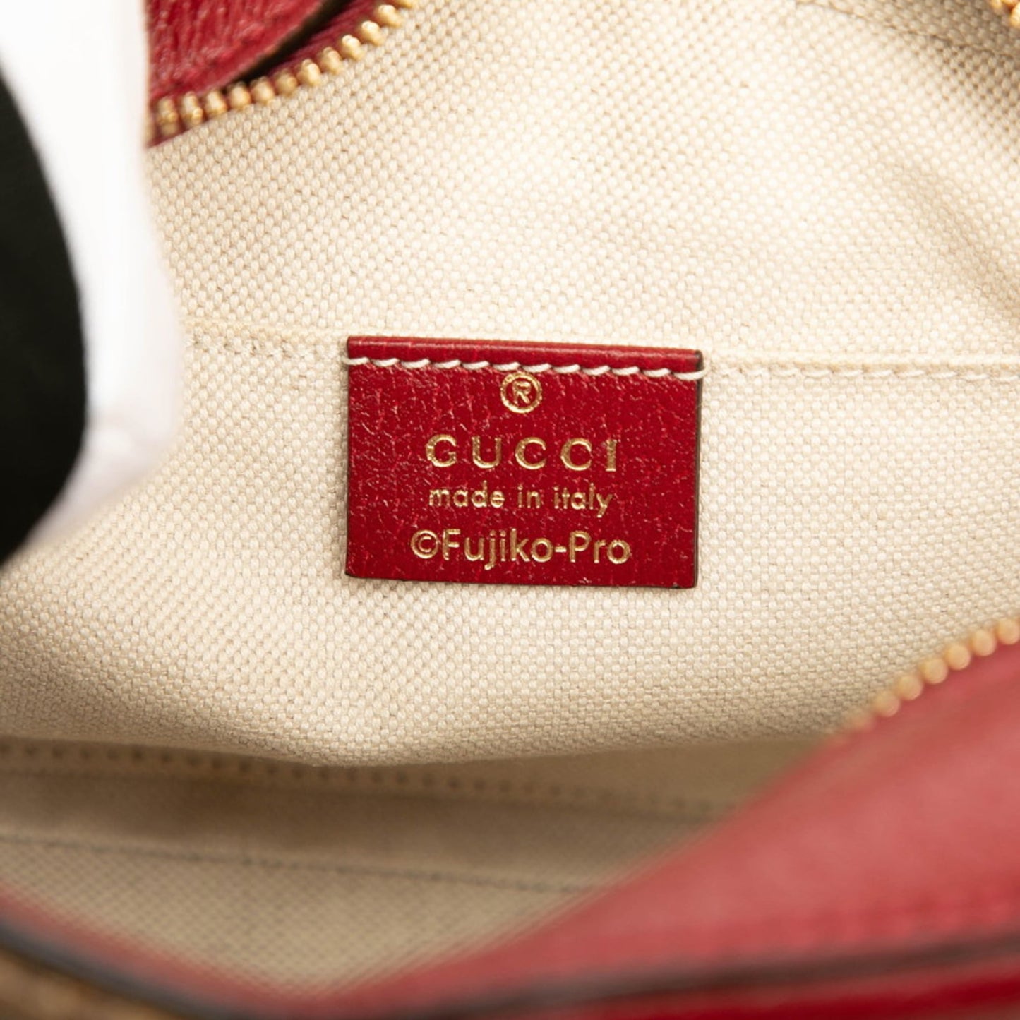 Gucci Brown Red Color Pvc Leather Shoulder Bag