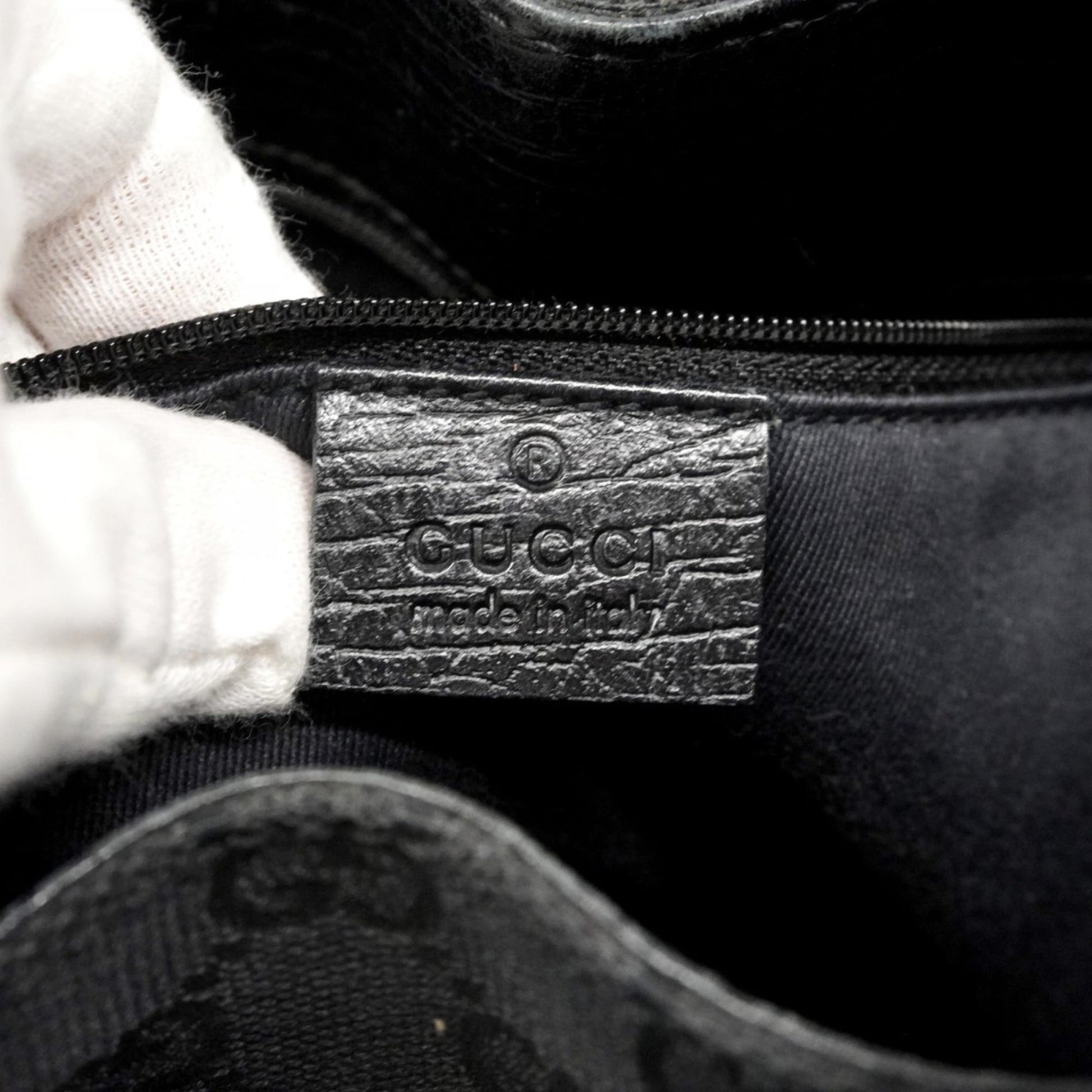 Gucci Black Canvas Handbag