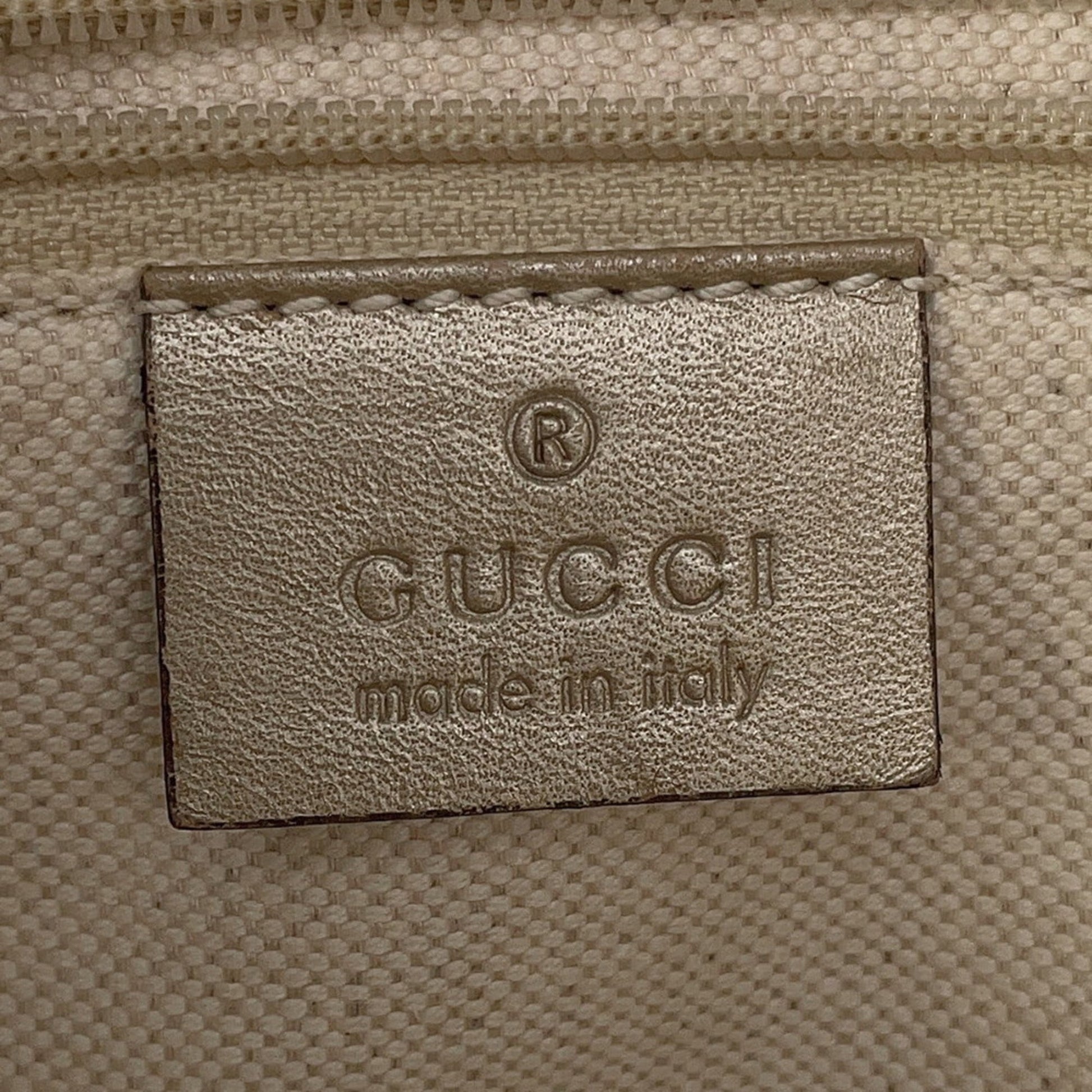 Gucci Sukey Beige Gold Leather Handbag