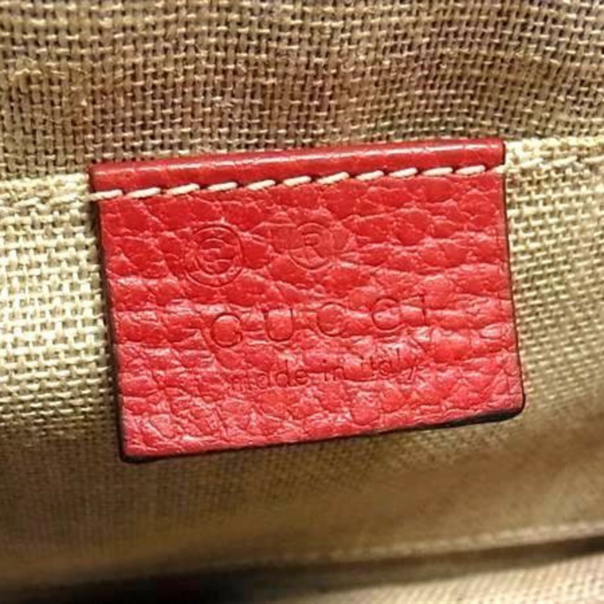 Gucci Red Color Leather Shoulder Bag