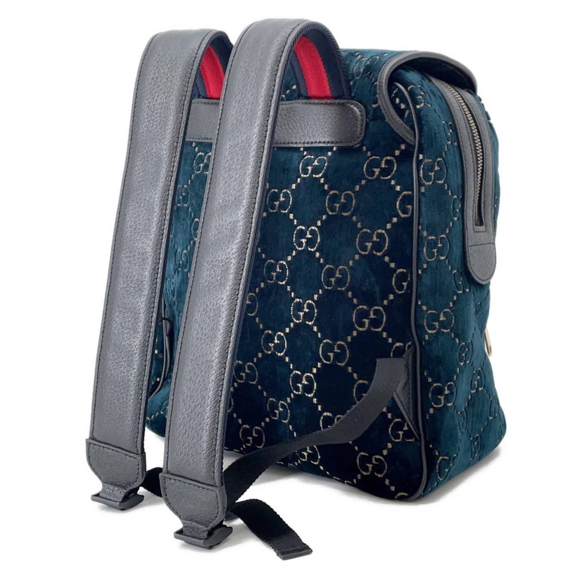 Gucci Blue Velvet Backpack