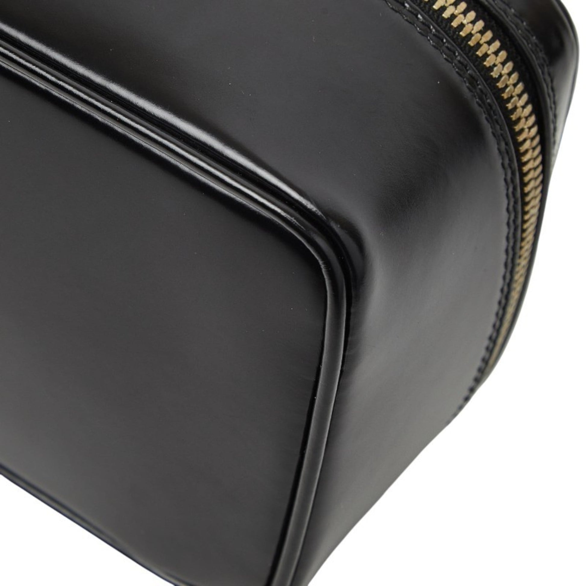 Gucci Black Leather Handbag Vanity Bag