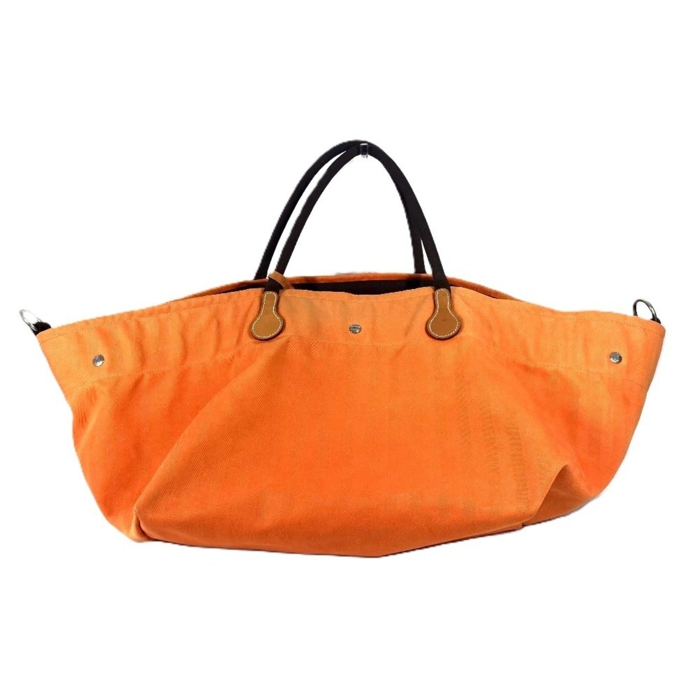 Hermes Boston Bag Shoulder Bag Canvas Orange