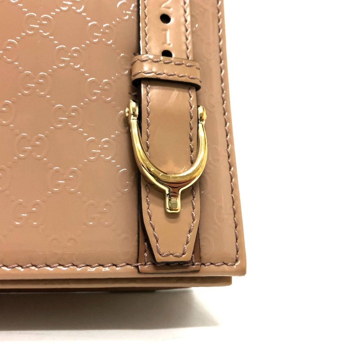 Gucci Beige Patent Leather Shoulder Bag