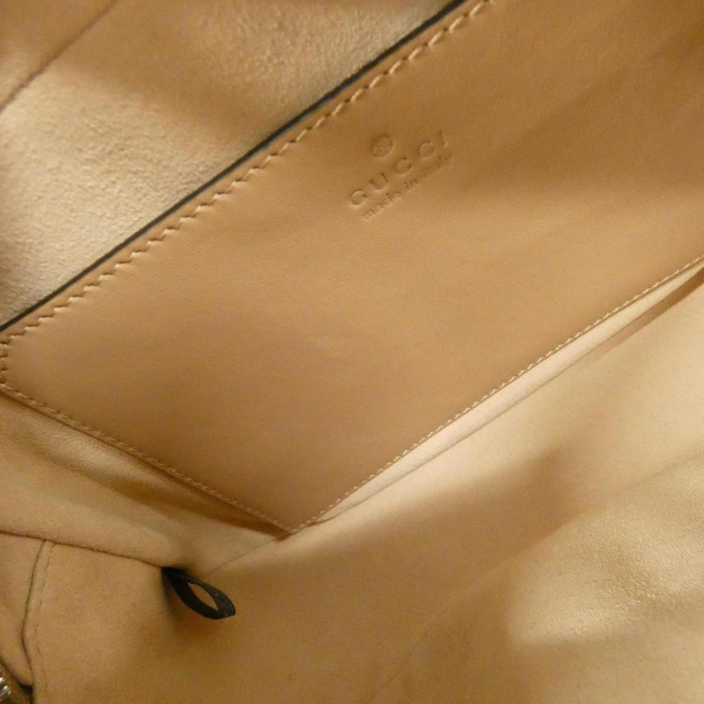 Gucci Gg Marmont Beige Leather Shoulder Bag