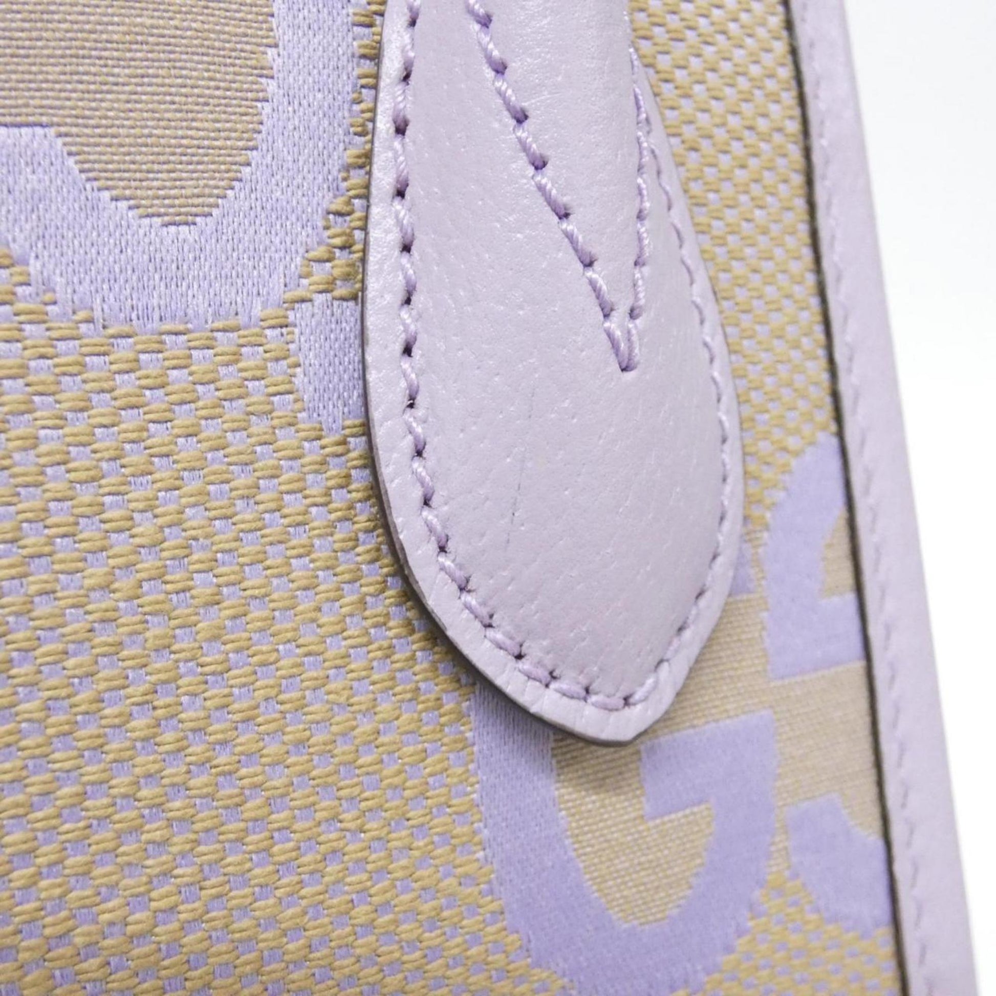 Gucci Beige Light Purple Gg Canvas Handbag