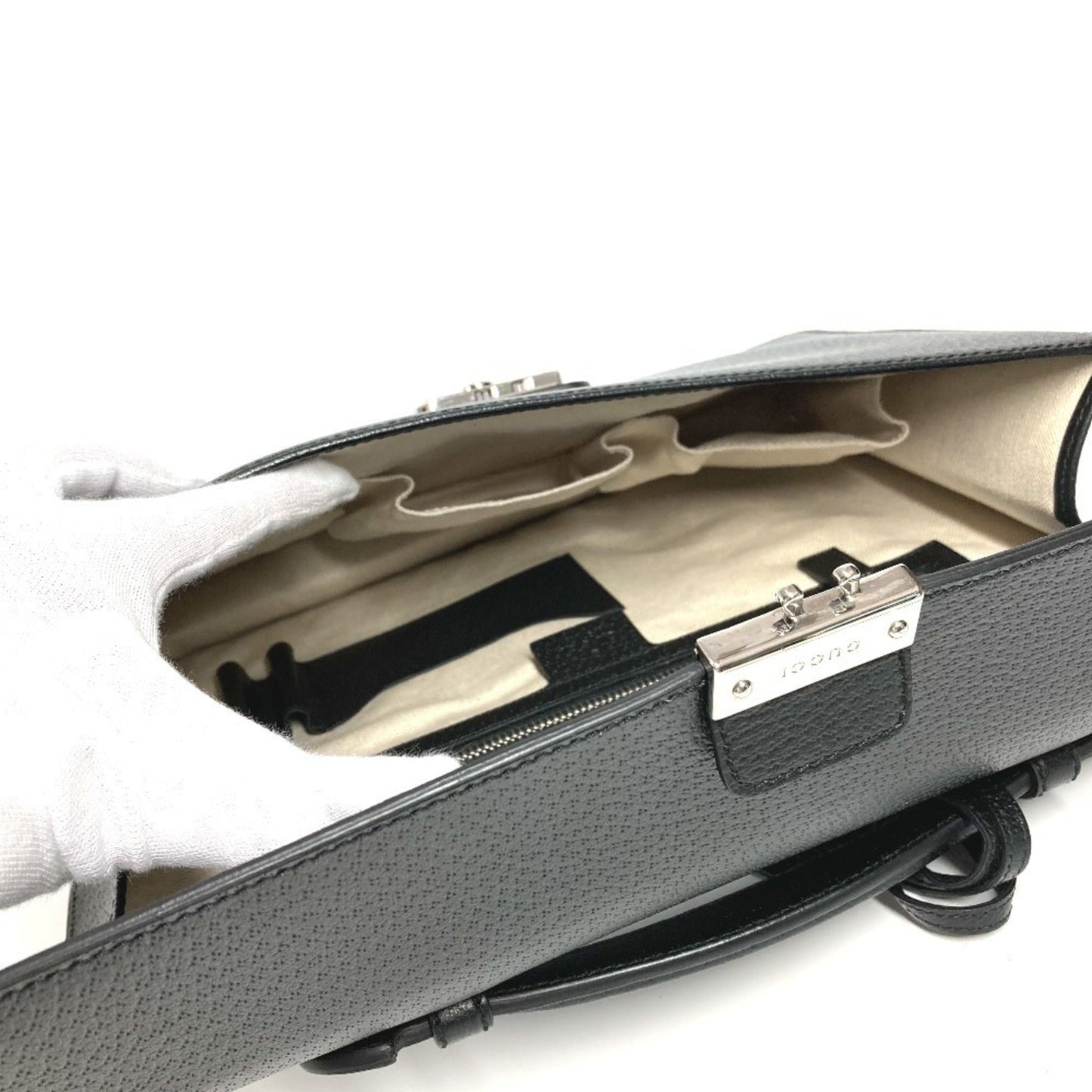 Gucci Black Leather Briefcase Handbag