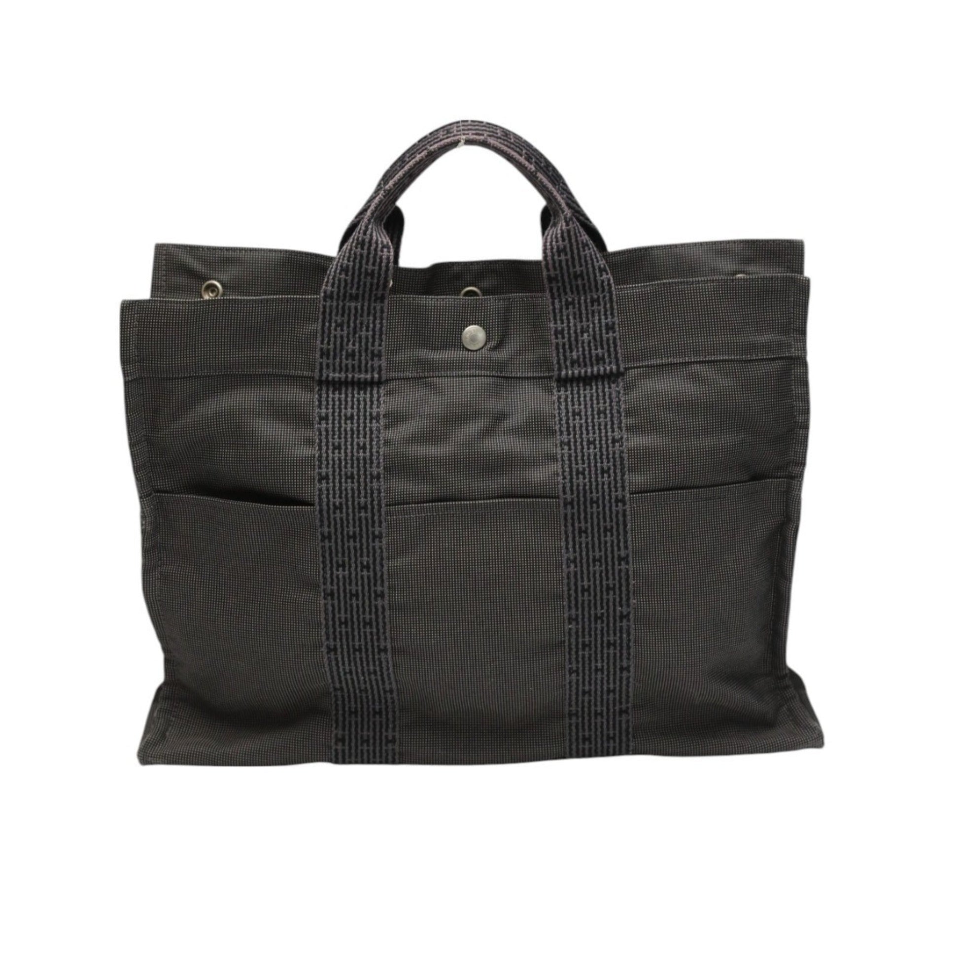 Hermes Tote Bag Canvas Gray Tote Bag 27