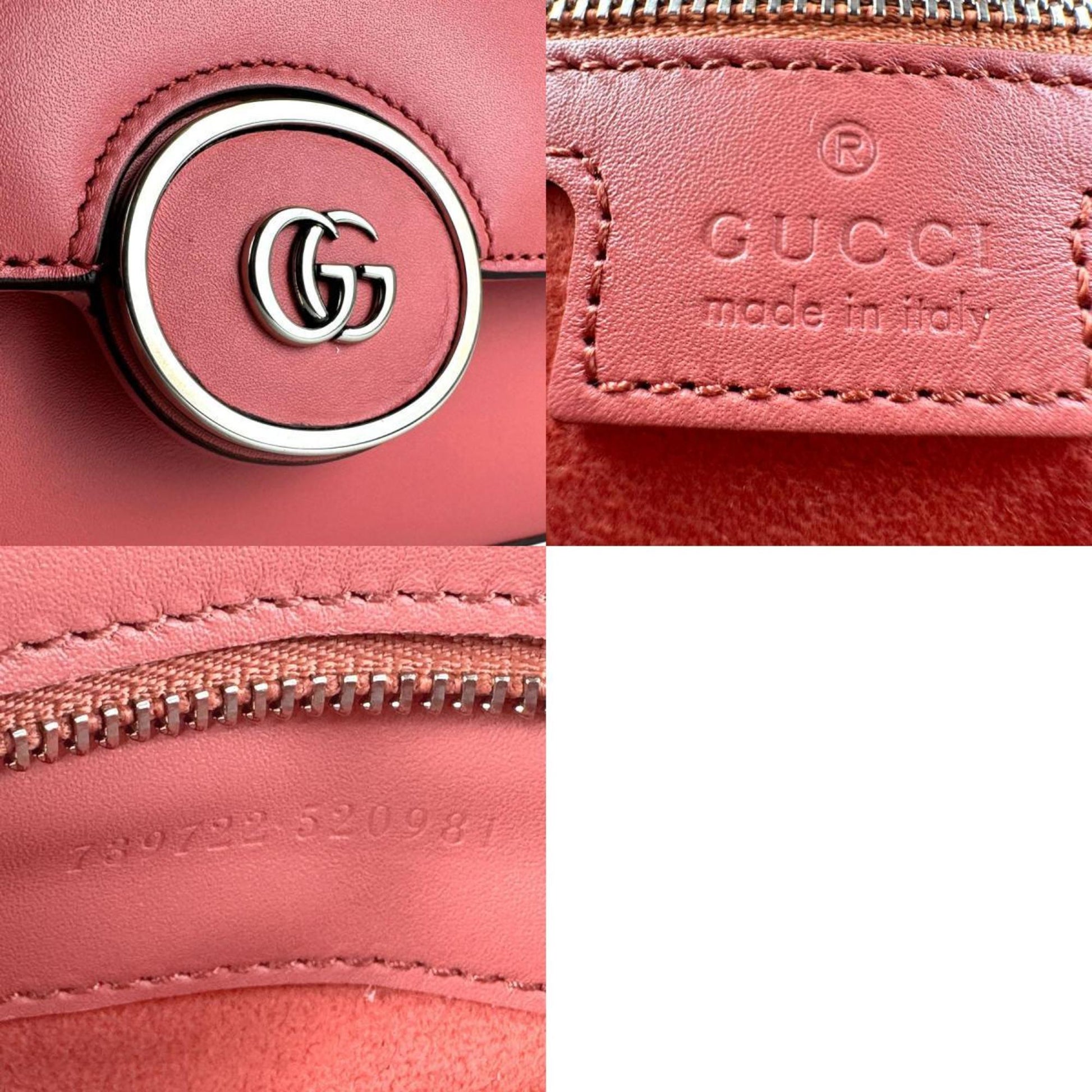 Gucci Pink Leather Shoulder Bag