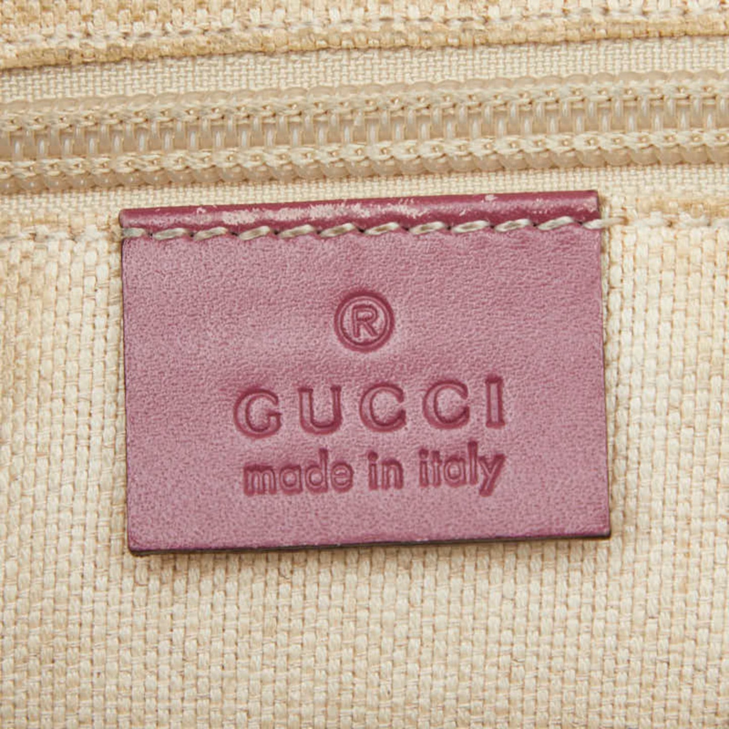 Gucci Green Canvas Leather Shoulder Bag Tote Bag