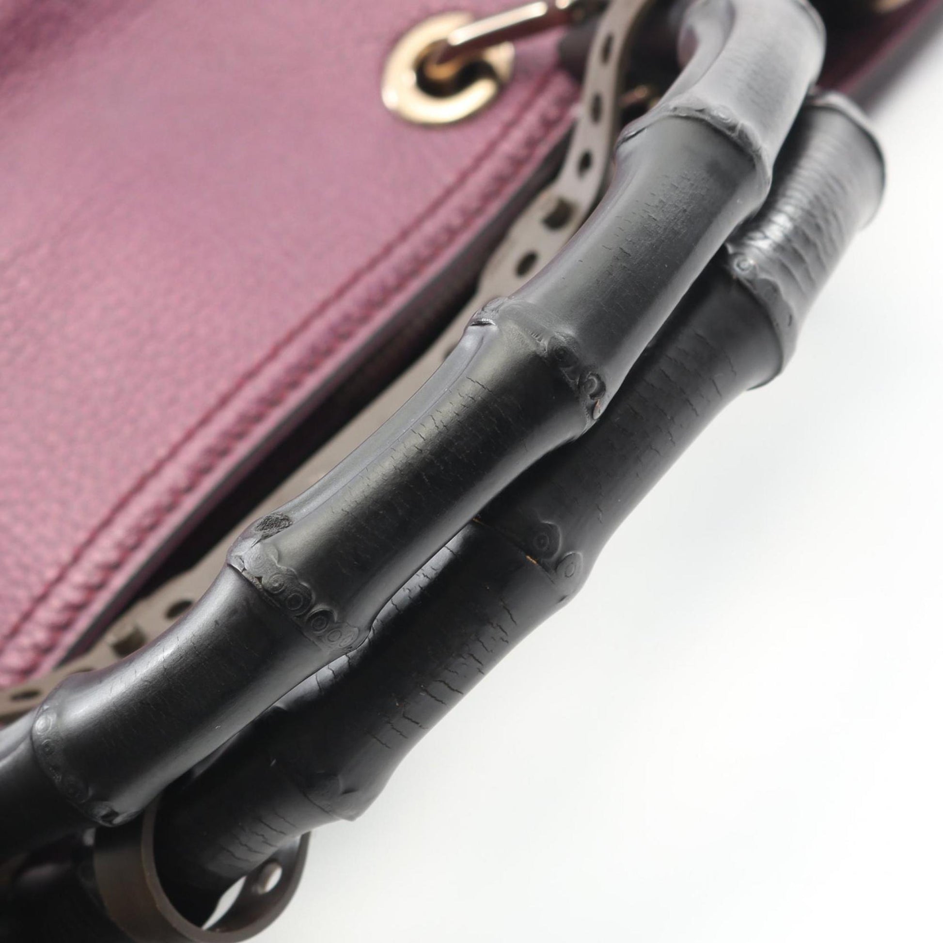 Gucci Purple Leather Tote Bag
