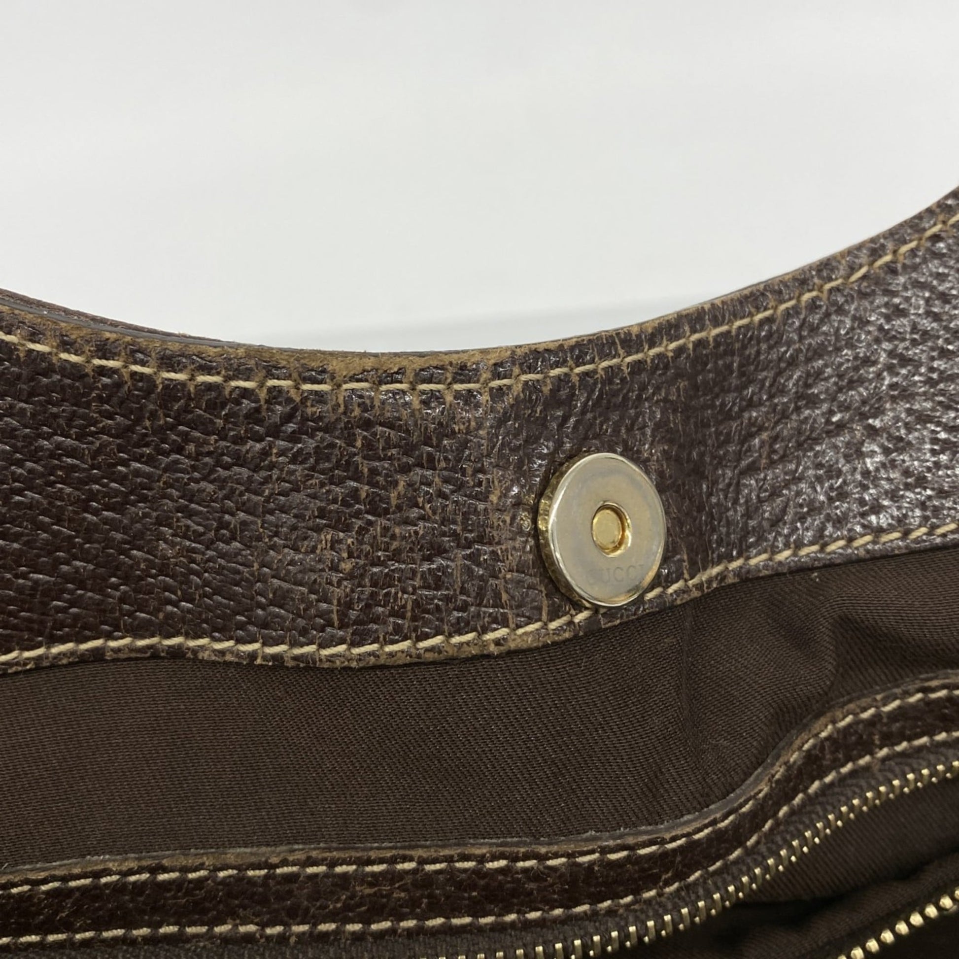 Gucci Brown Canvas Handbag