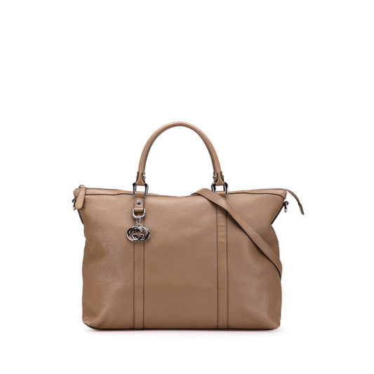 Gucci Brown Leather Shoulder Bag Tote Bag