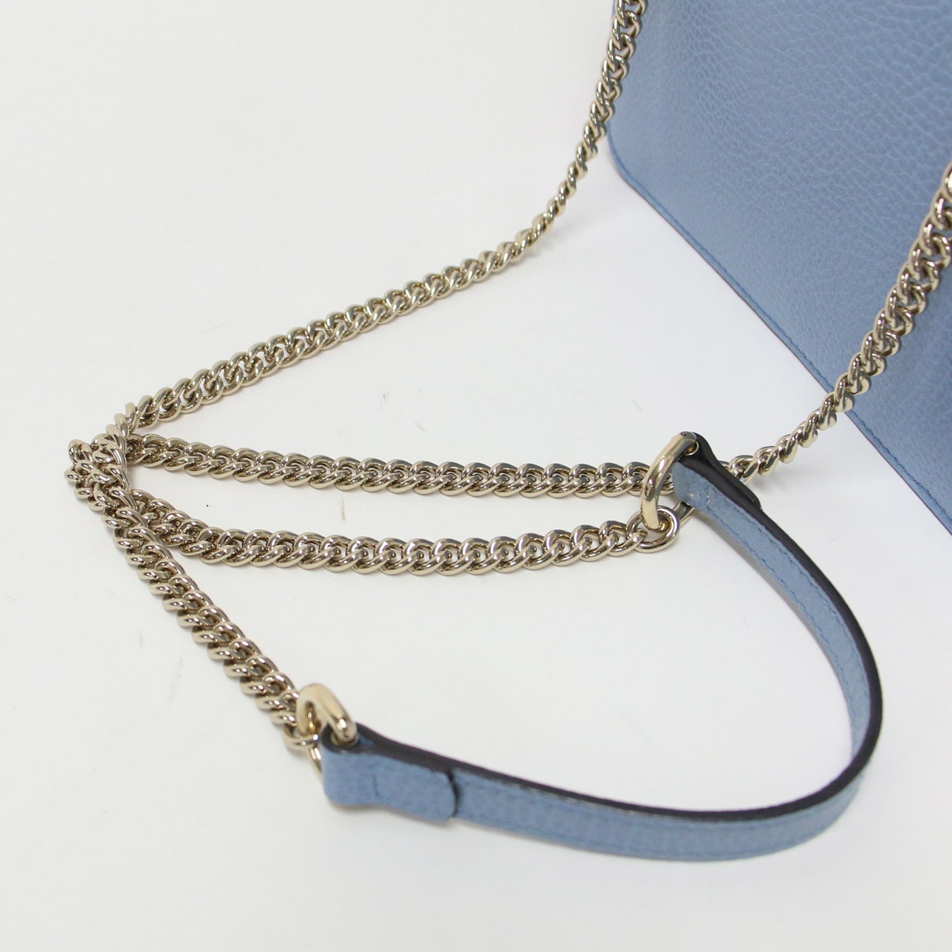 Gucci Blue Leather Shoulder Bag