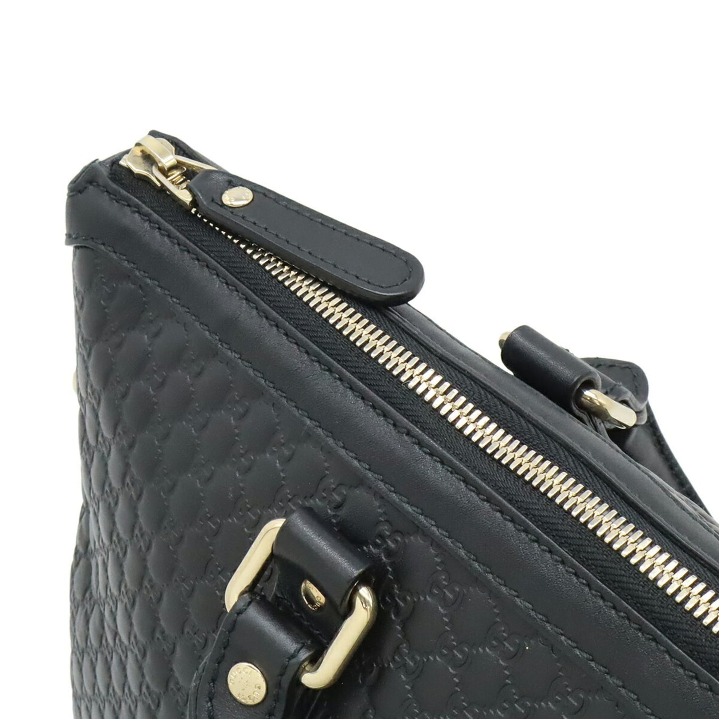 Gucci Black Micro Gg Leather Shoulder Bag Tote Bag