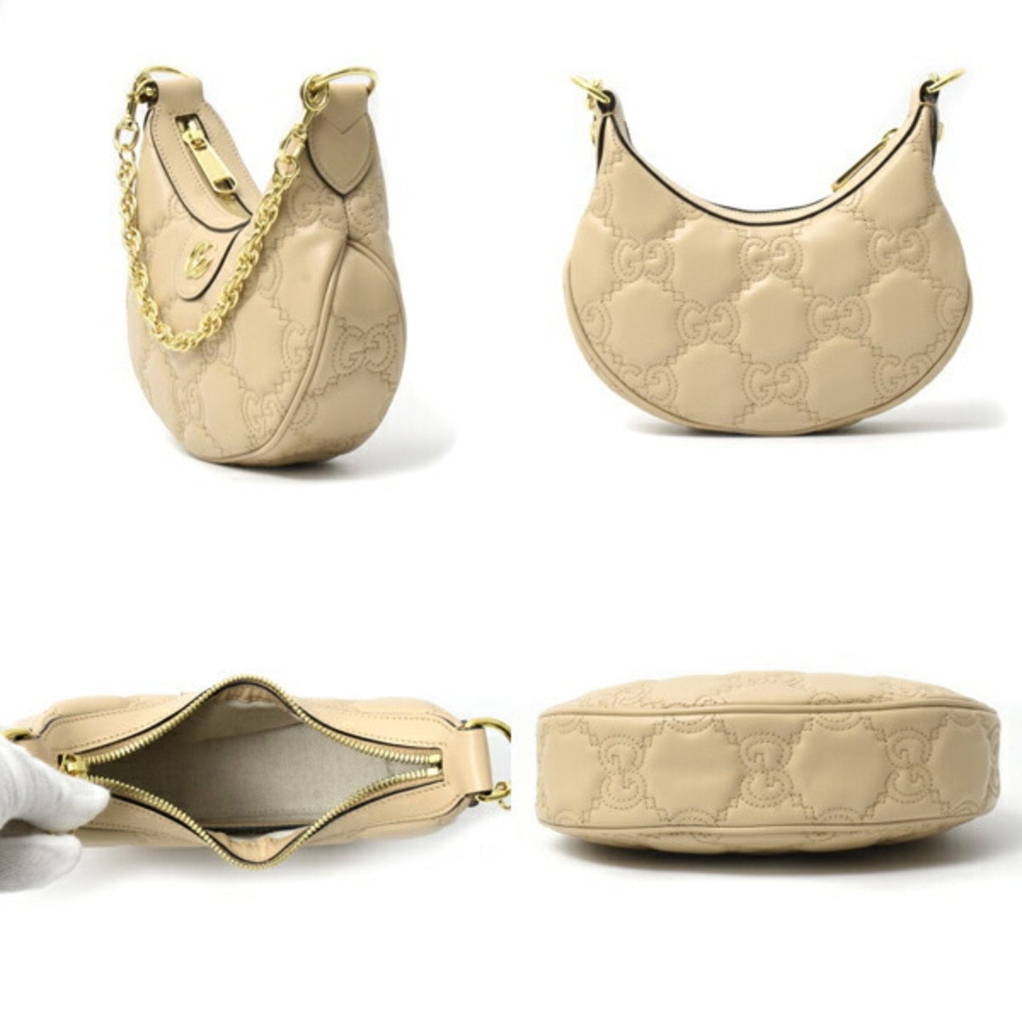 Gucci Beige Leather Handbag Shoulder Bag