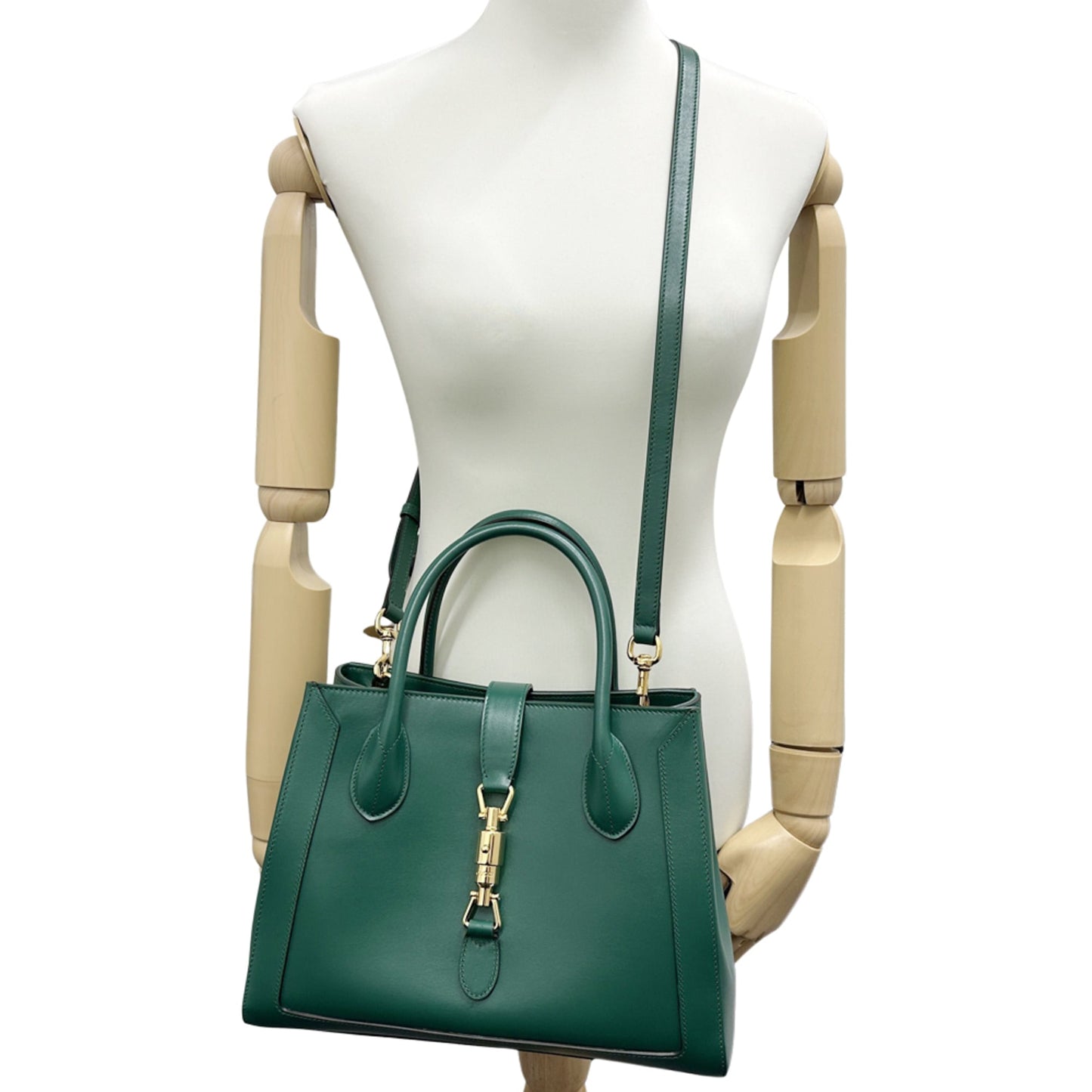 Gucci Green Leather Handbag Shoulder Bag