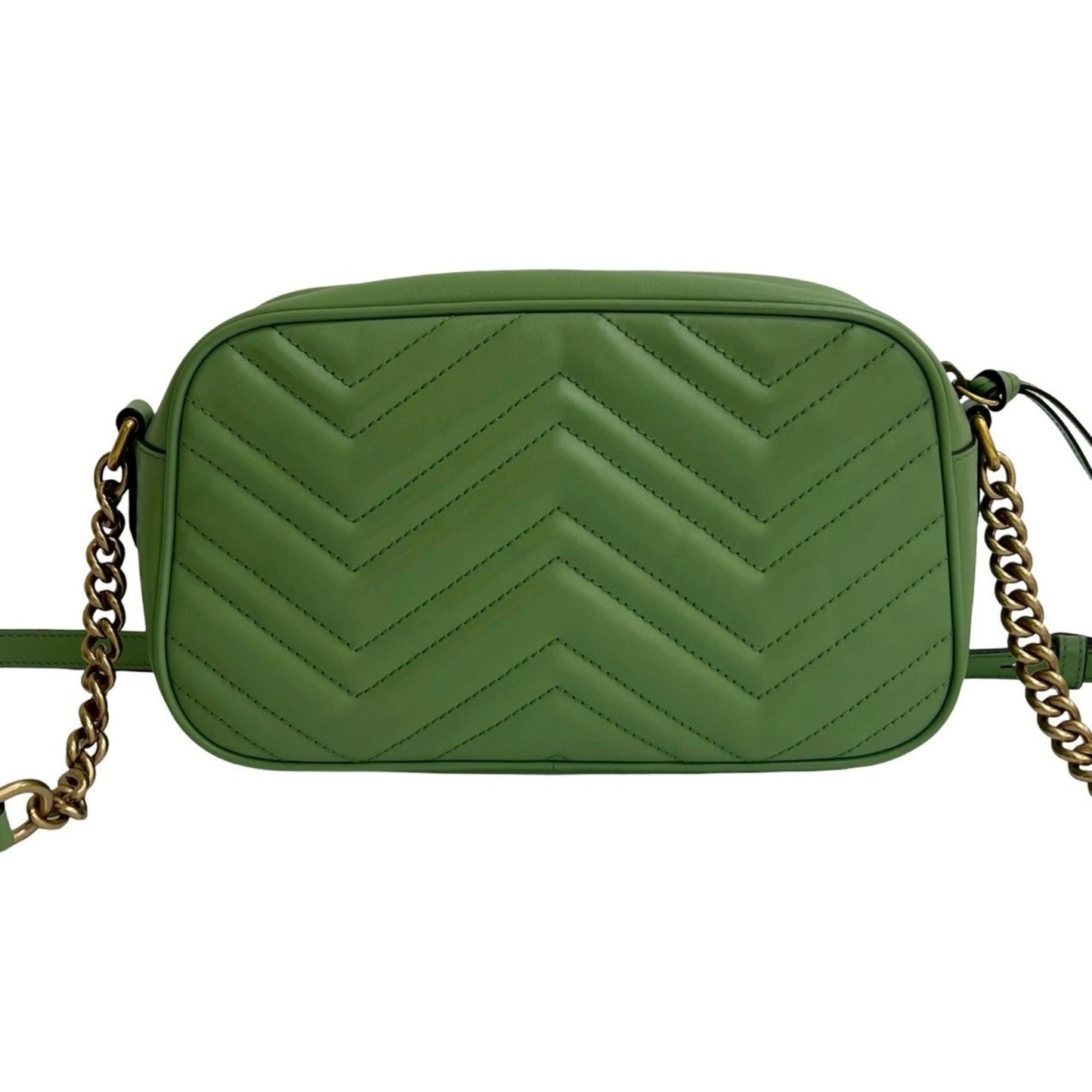Gucci Green Leather Pochette Shoulder Bag