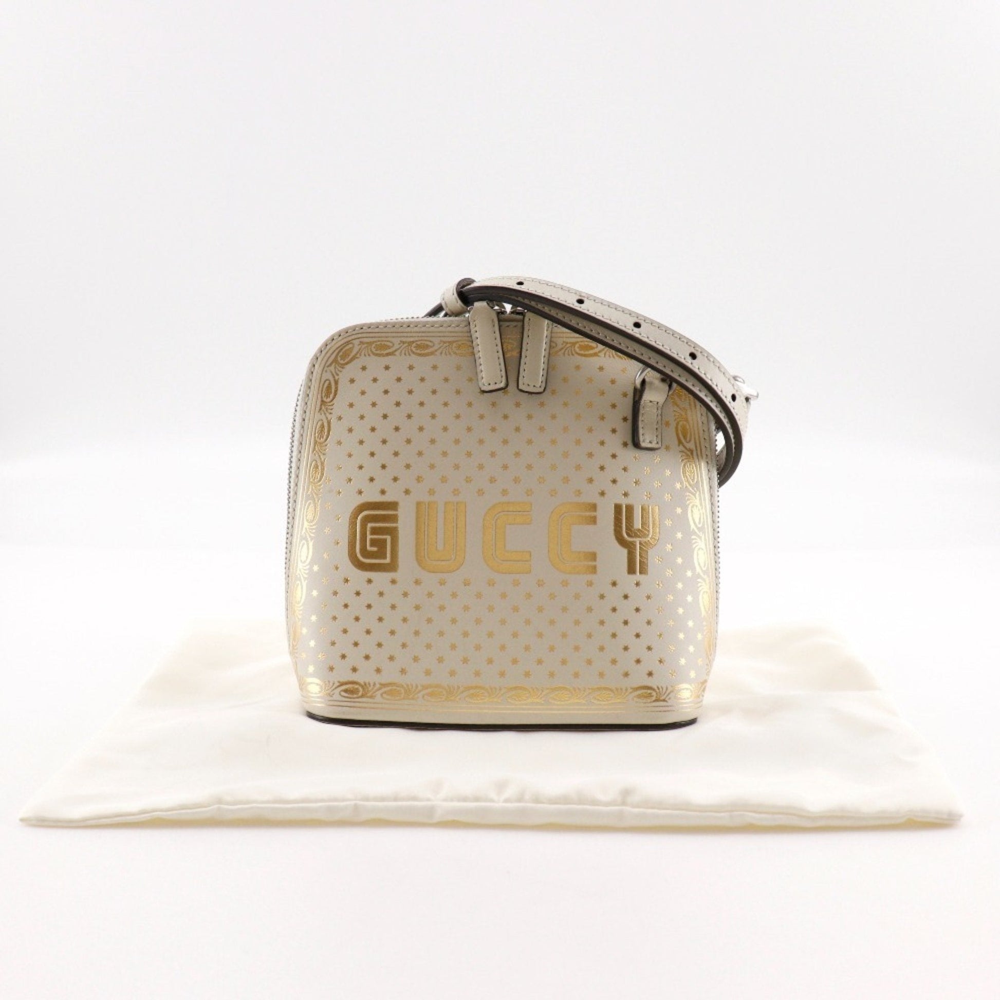 Gucci White Leather Shoulder Bag