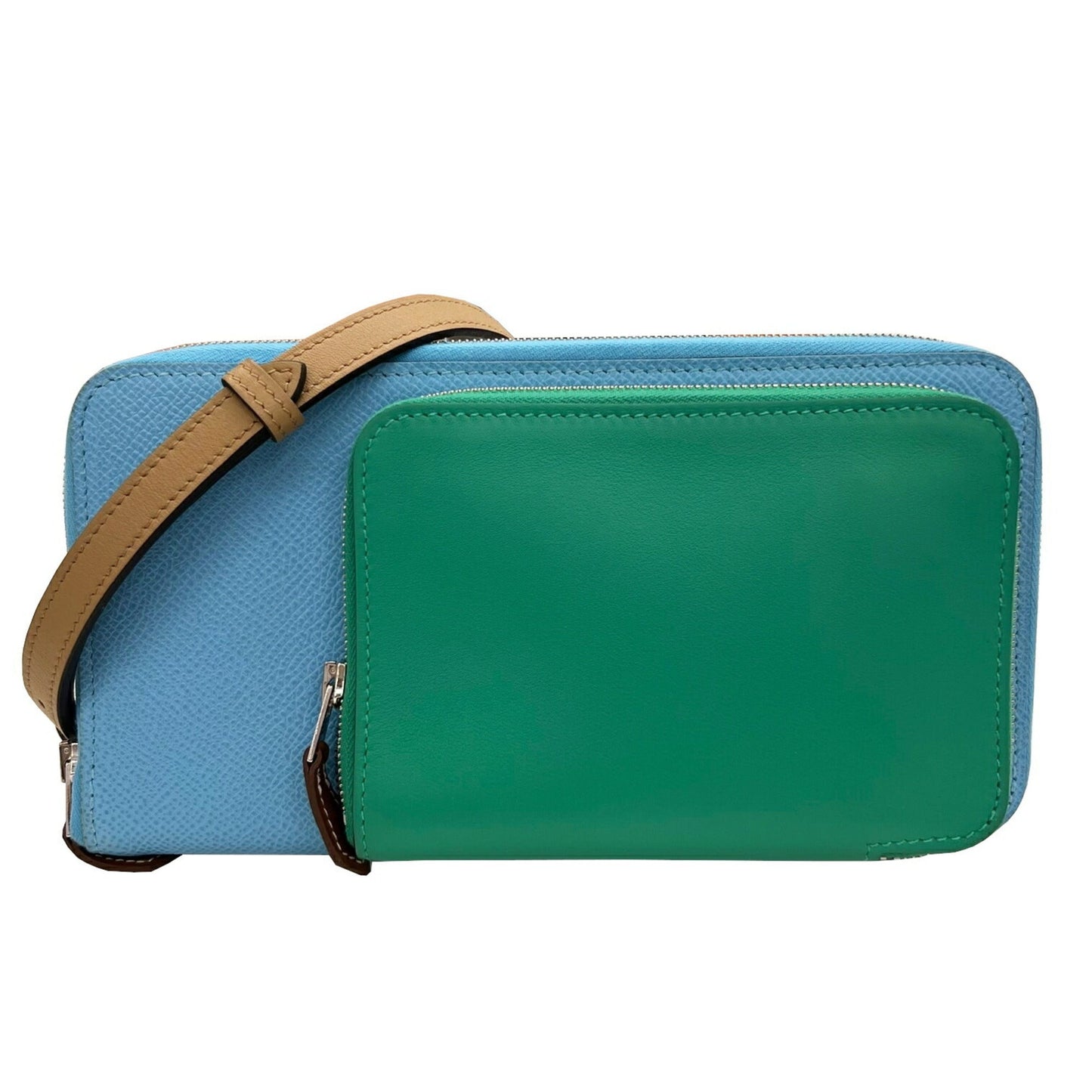 Hermes Celeste Mint Epsom Swift Fanny Pack Shoulder Bag Leather Green