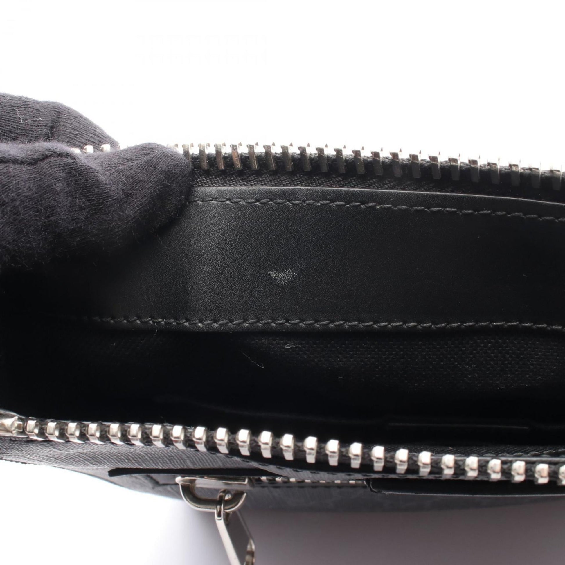 Gucci Black Gray Gg Supreme Leather Messenger Bag Shoulder Bag