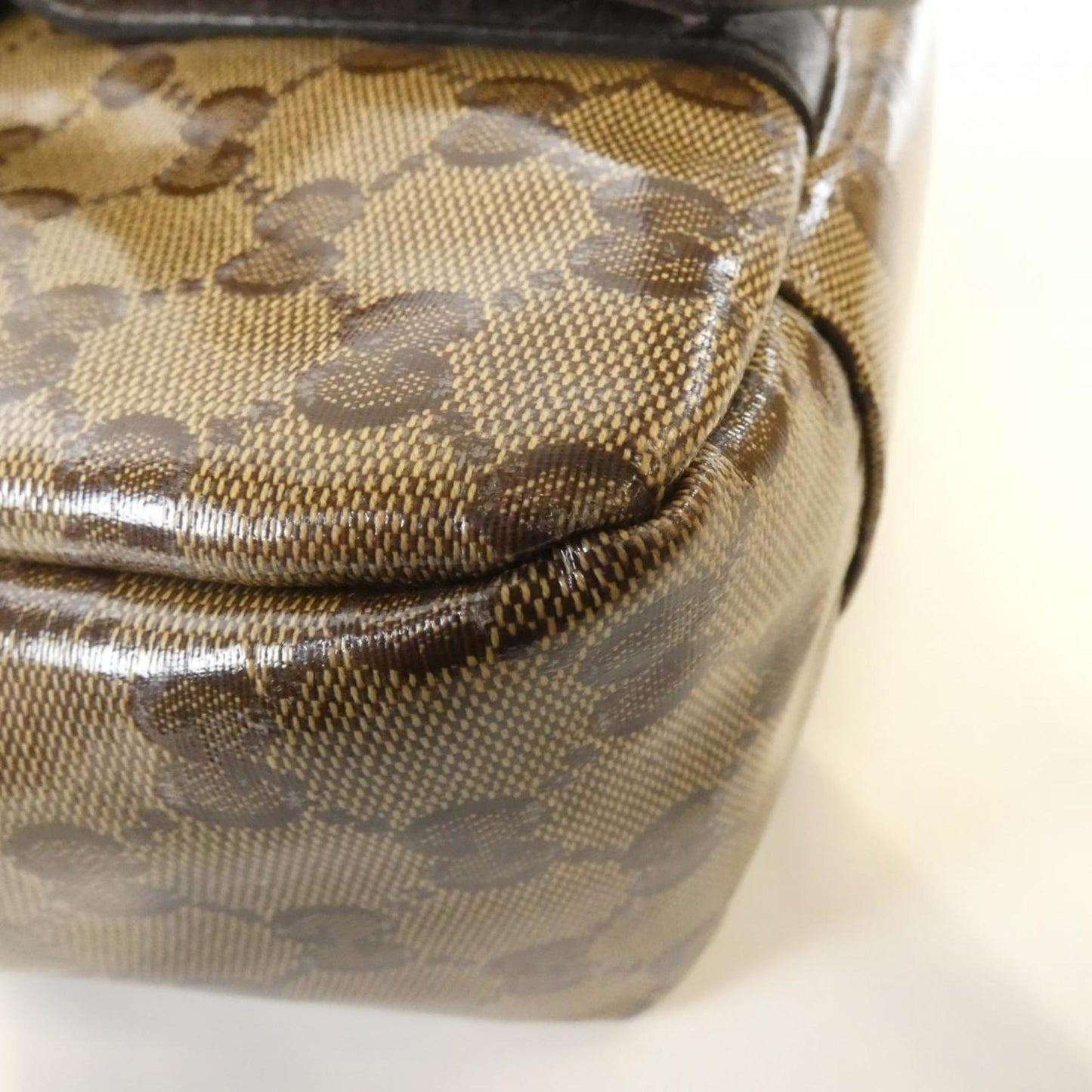 Gucci Beige Brown Gg Crystal Shoulder Bag