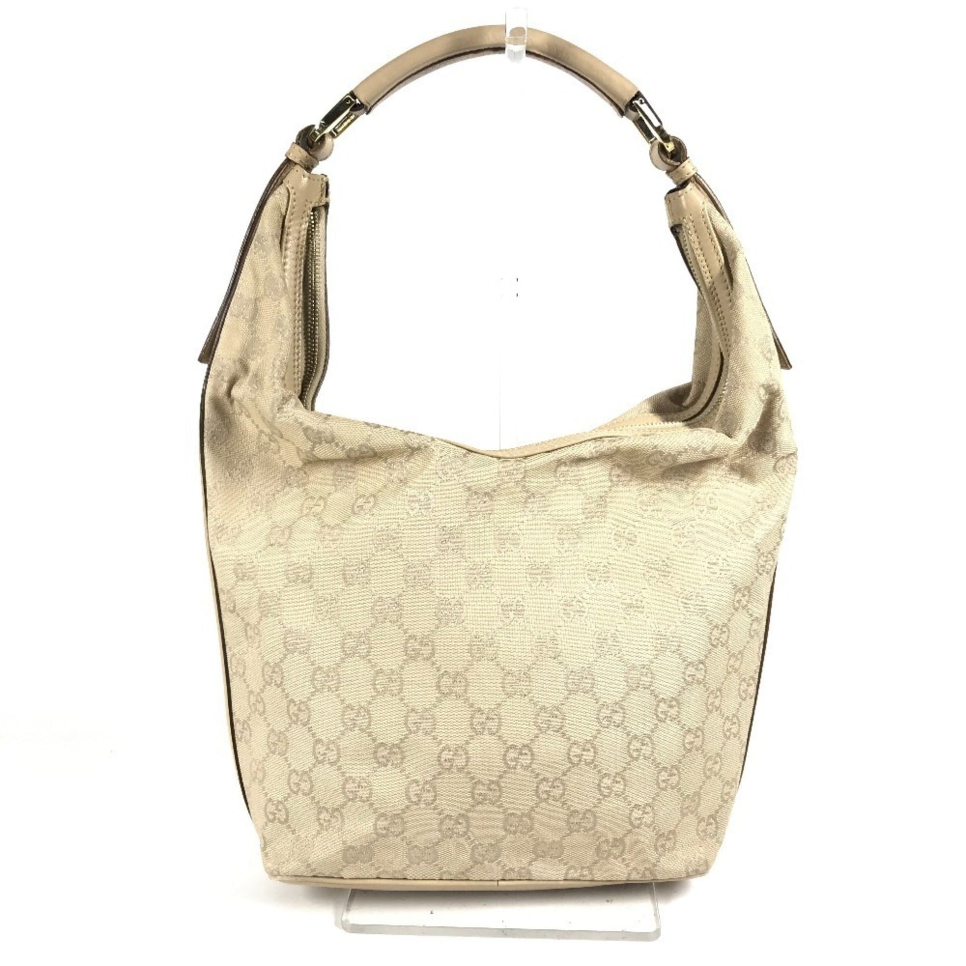 Gucci Beige Gg Canvas Shoulder Bag