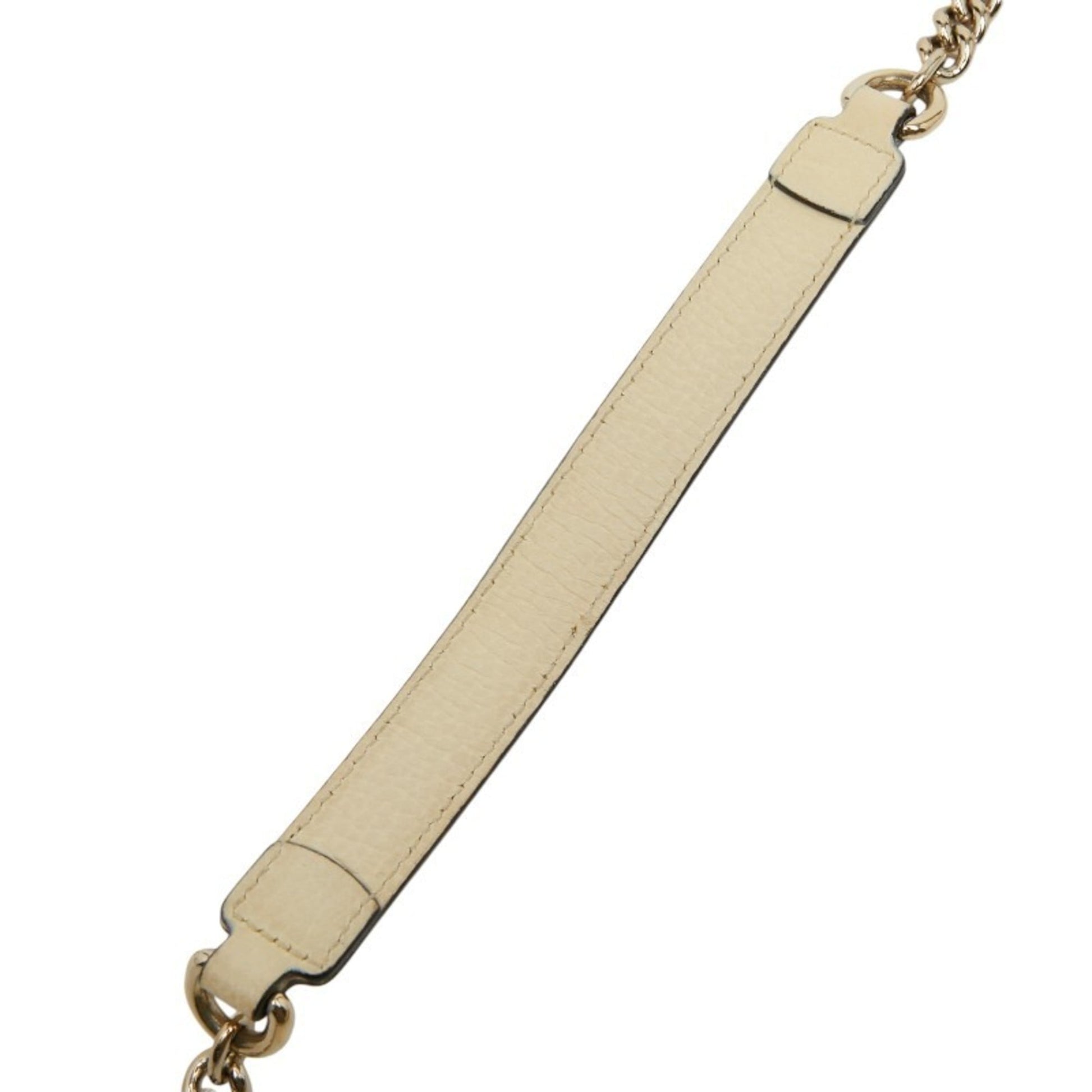 Gucci Beige Ivory Leather Shoulder Bag