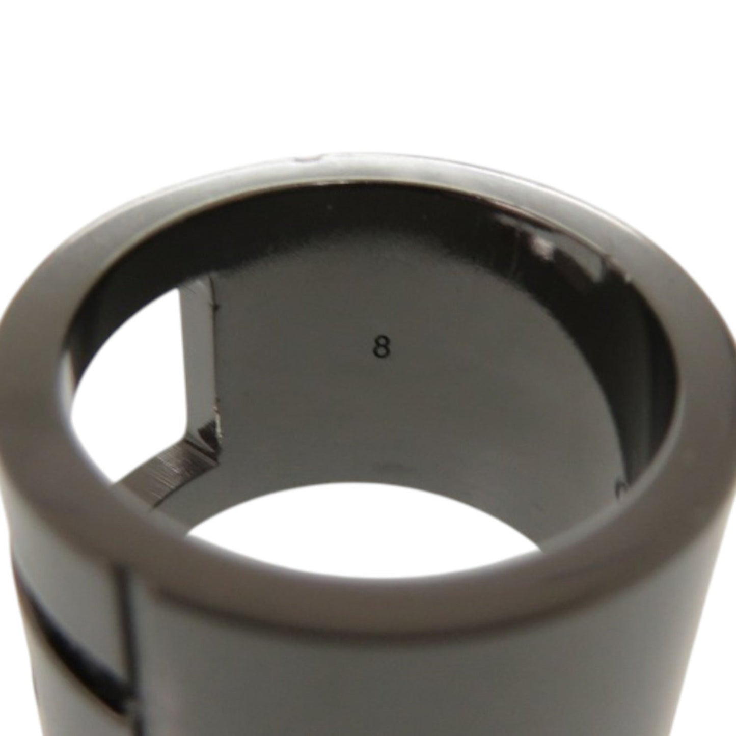 Gucci Gunmetal Silver 925 Band Ring