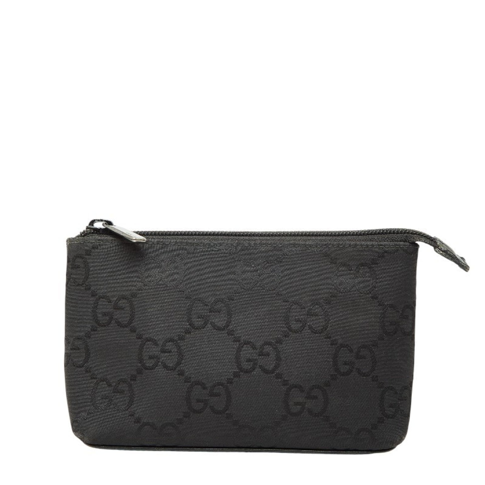 Gucci Black Nylon Leather Pouch